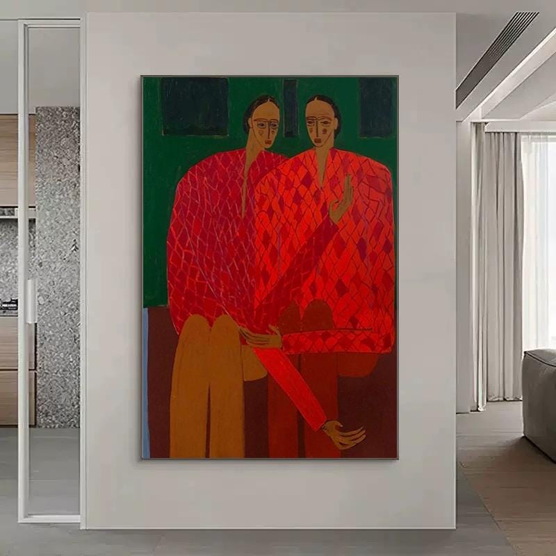 Large Abstract Duo Painting | KeiraArt #AG 181