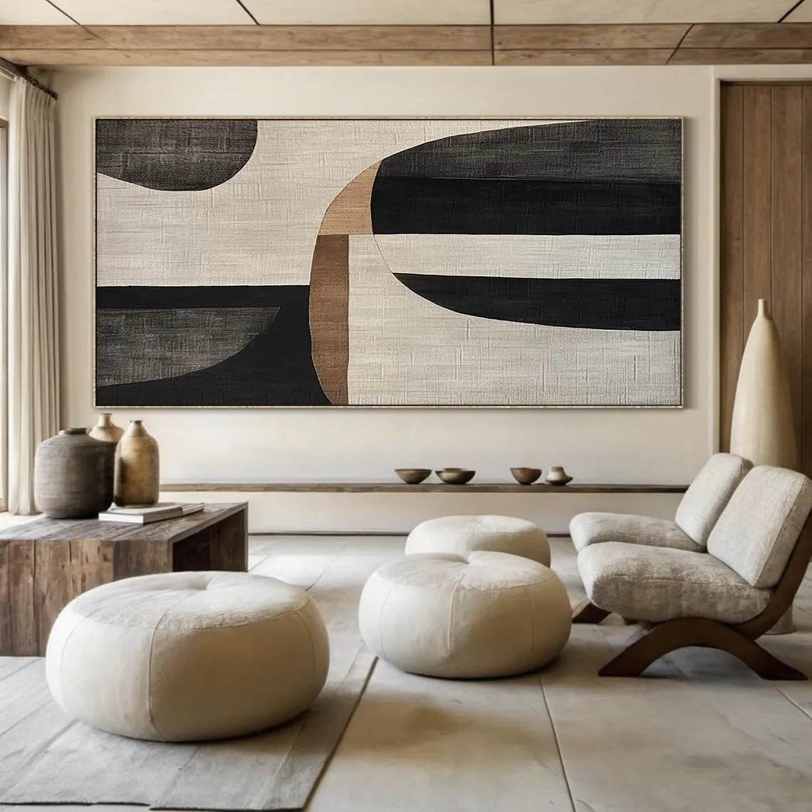 Neutral Geometric Wall Decor