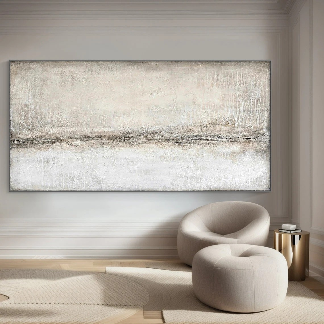 Beige Modern Minimalist Abstract Art