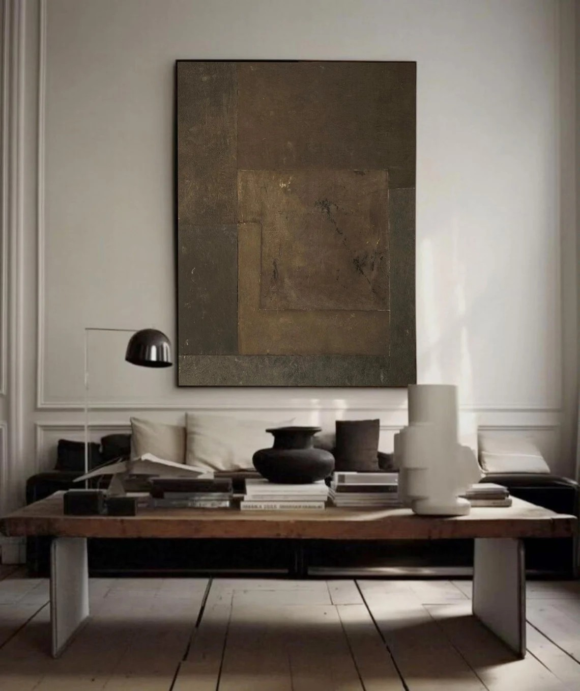 Elegant Brown Abstract Wall Art for Relaxed Spaces #AP 094
