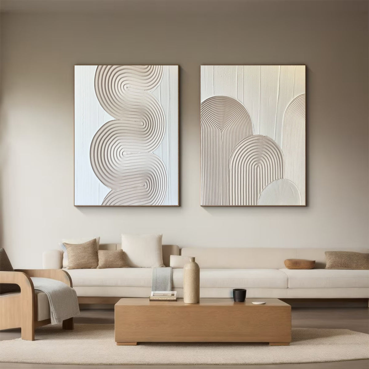 Modern Minimalist Art Panels - Abstract Geometric Design for Home Decor ...