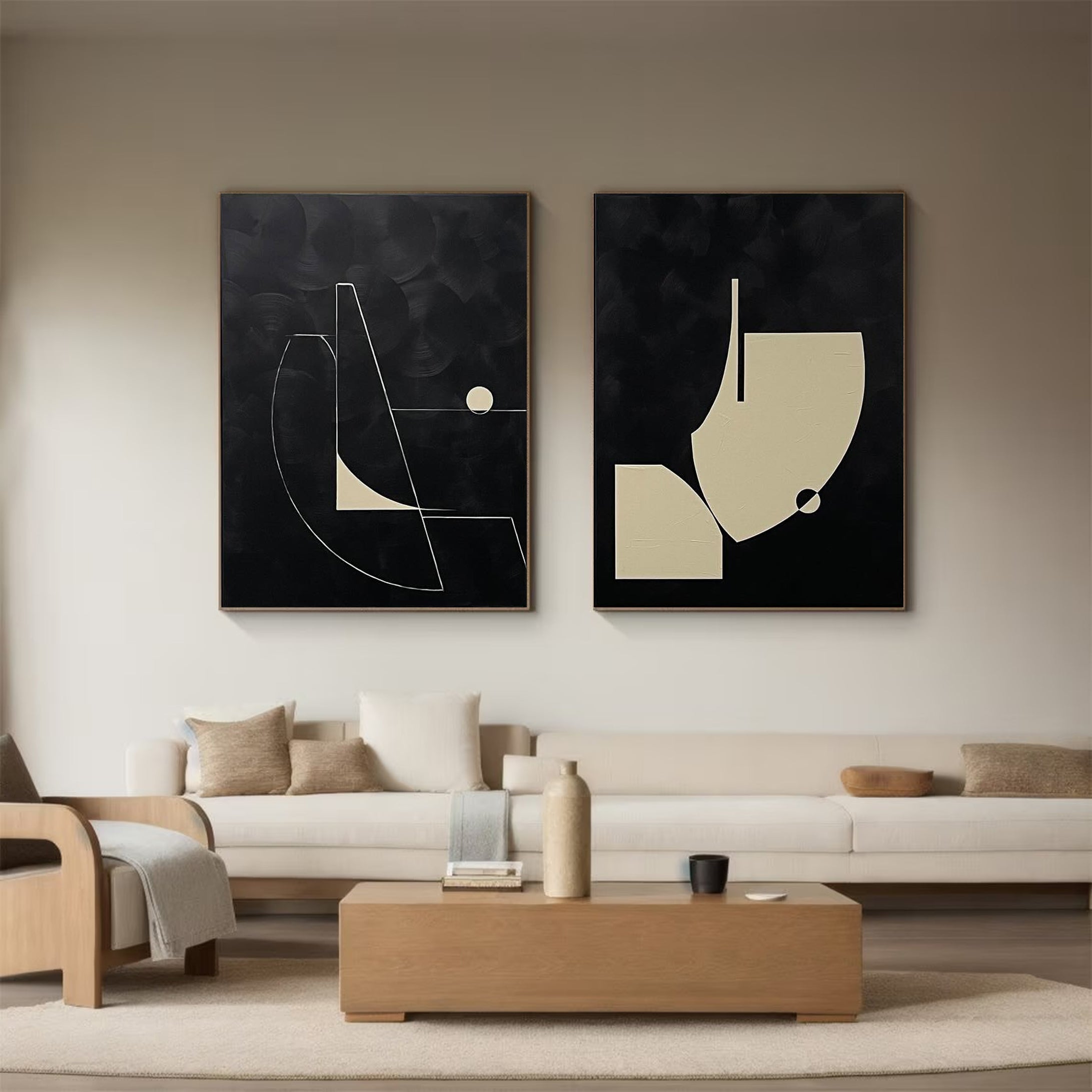 Modern Minimalist Art Set Of 2 #MMAS 026