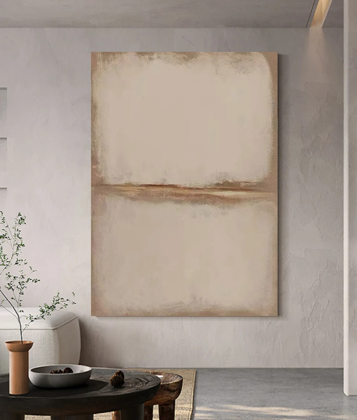 Beige Minimalist Abstract Wall Art for Modern Decor #AP 123