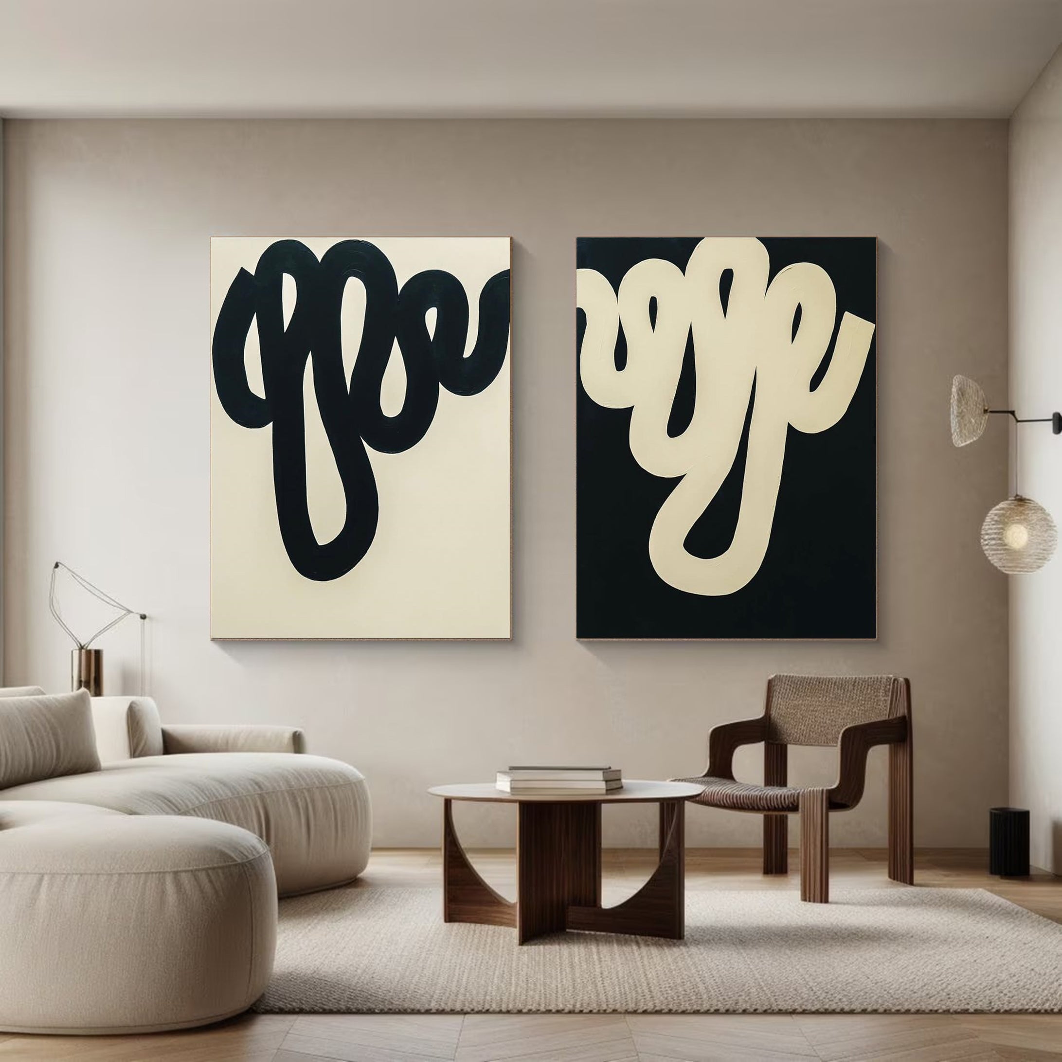 Modern Minimalist Art Set Of 2 #MMAS 034