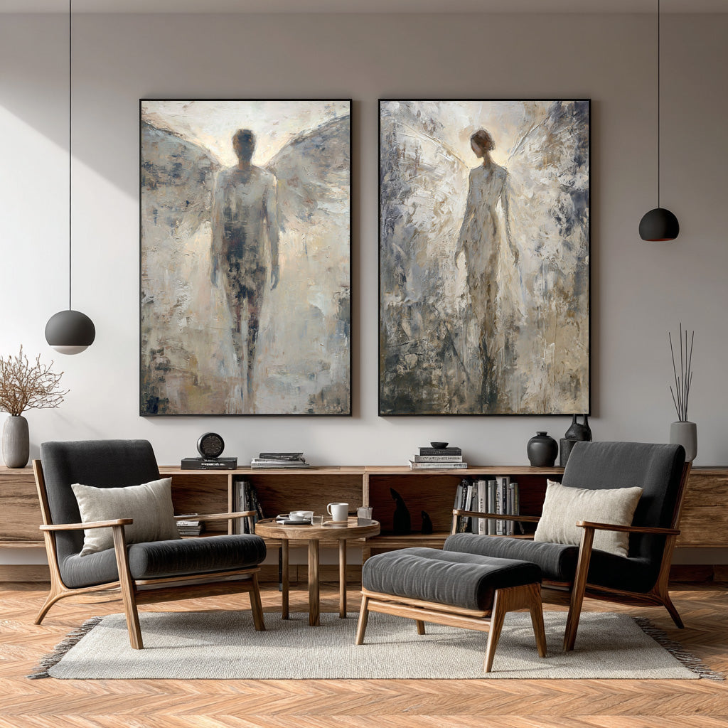 Contemporary Angelic Abstract Wall Decor Set Of 2 #AG 024