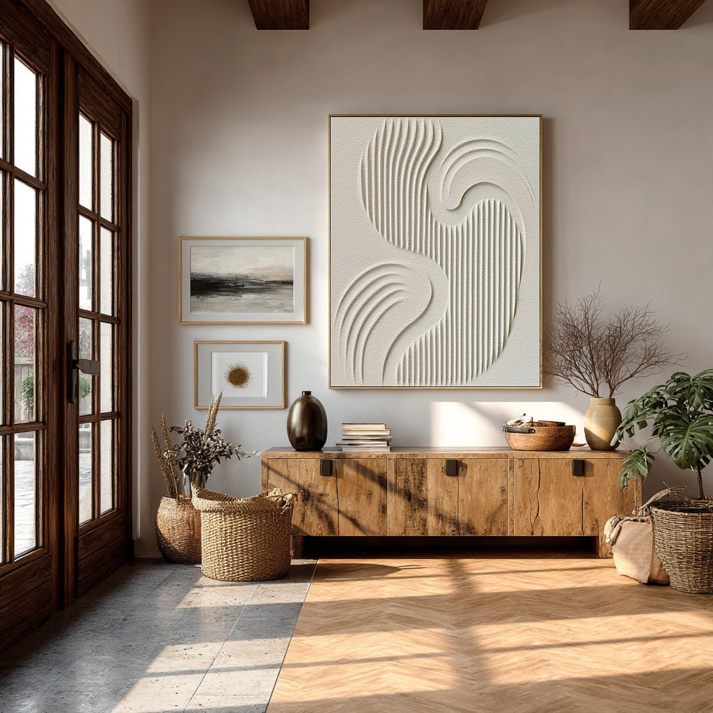 Minimalist Abstract Canvas - Earth Tone Textured Art #AG 051