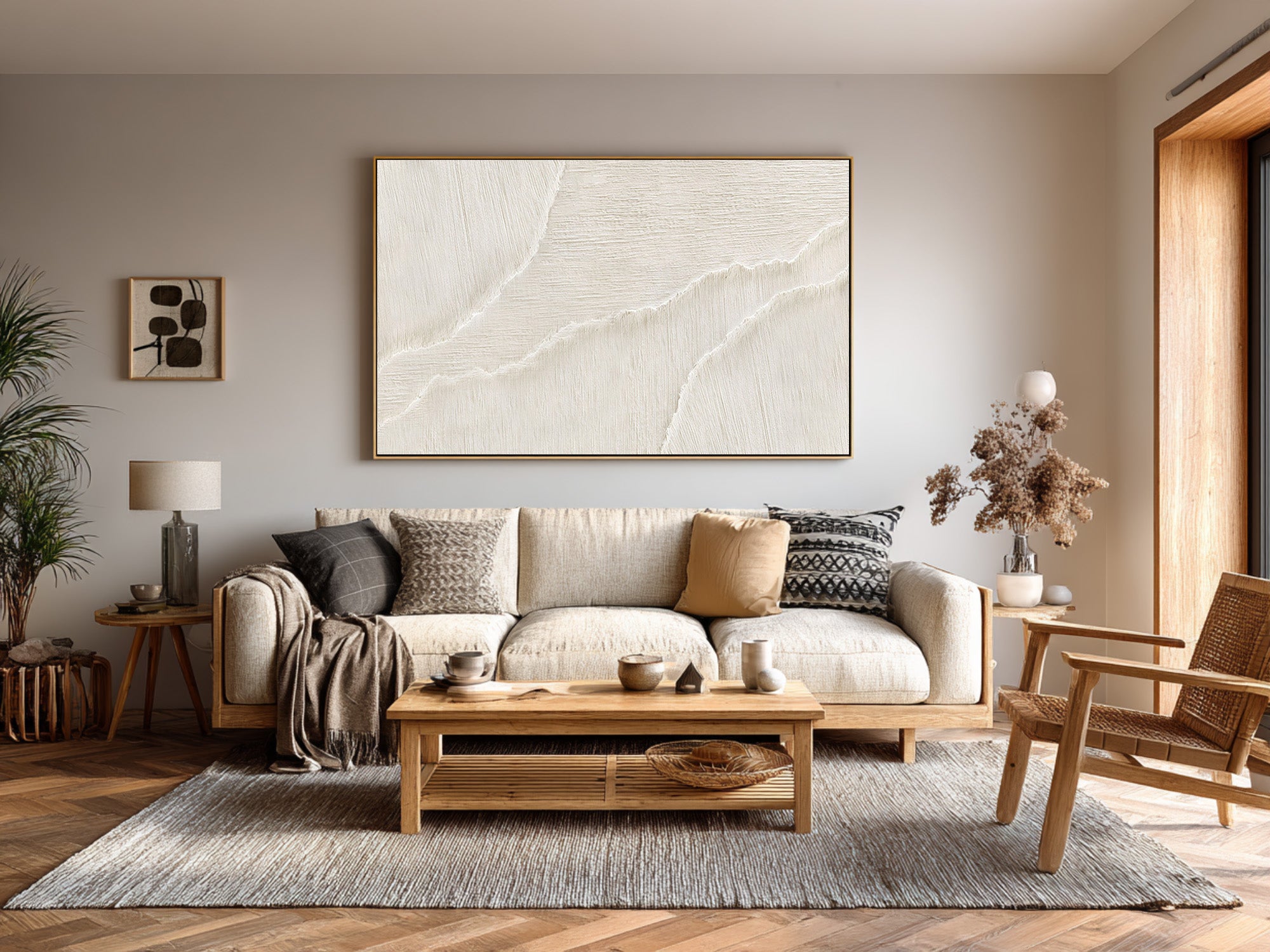 Textured Beach Sand Art - Abstract Coastal Wall Decor #AG 070