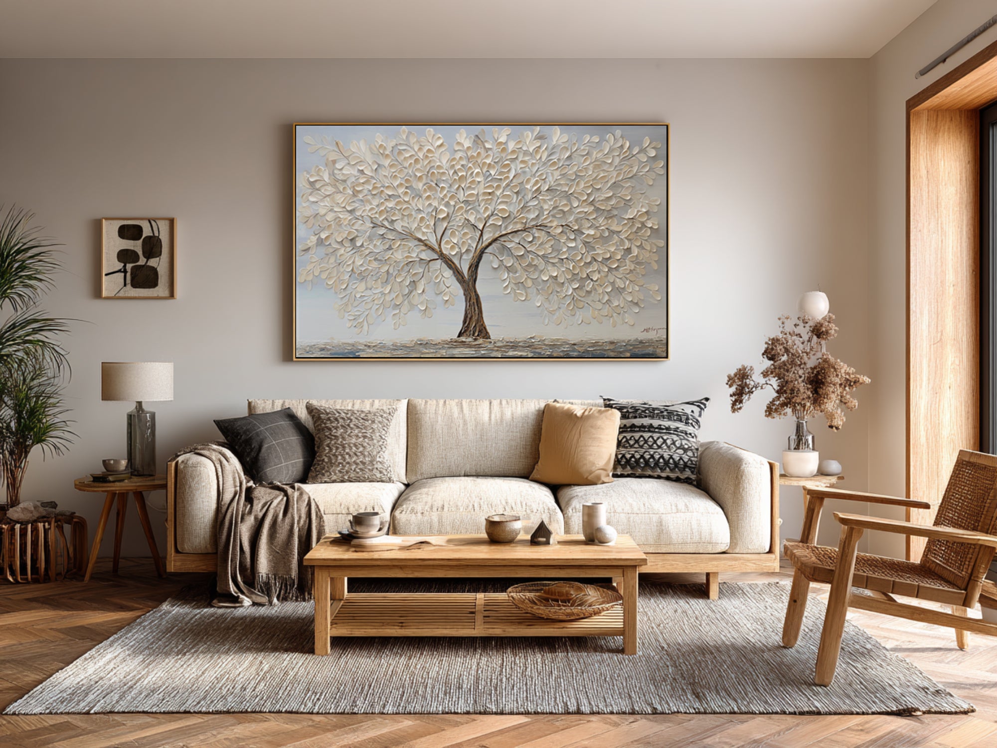 Modern Impasto Tree Painting - Textured Wall Hanging #AG 068