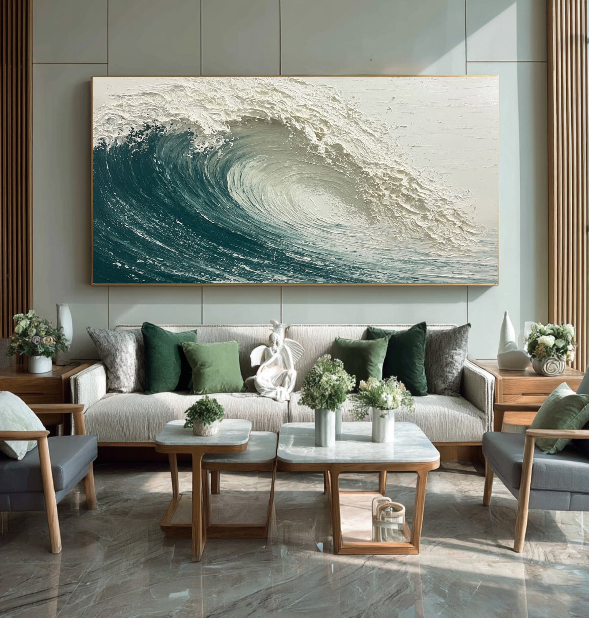 Coastal Grandeur Wave Art - Modern Home Statement #AG 063