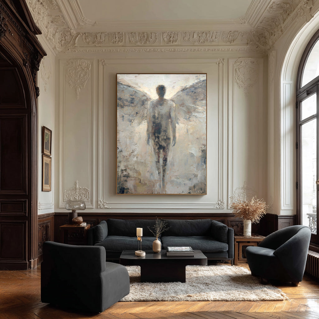 Large Textured Abstract Art: Elegant & Modern #AG 011