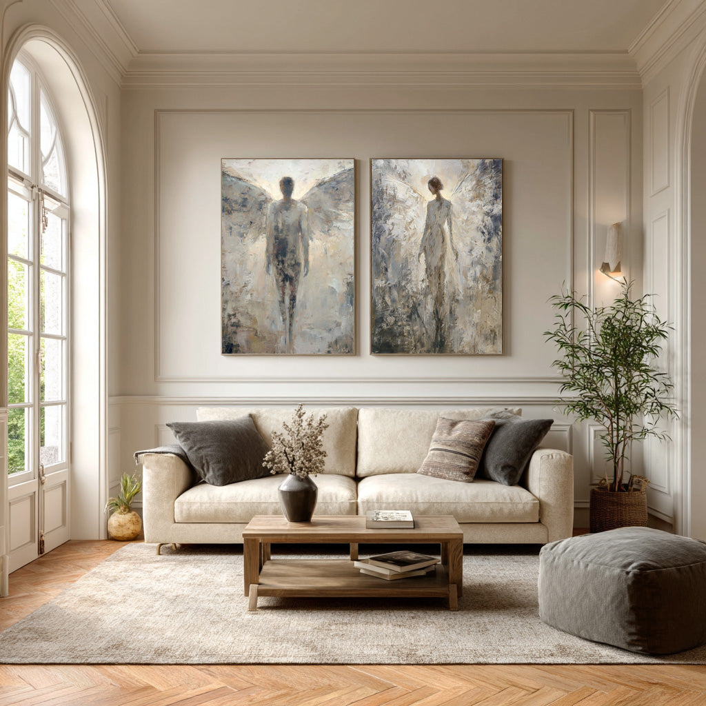 Contemporary Angelic Abstract Wall Decor Set Of 2 #AG 024