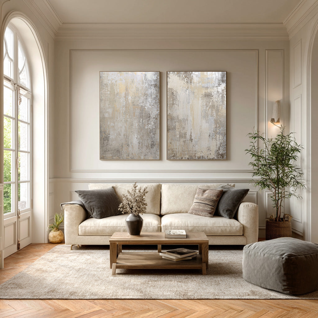 Abstract Wall Art for Modern Home Decor Set of 2 #AG 001