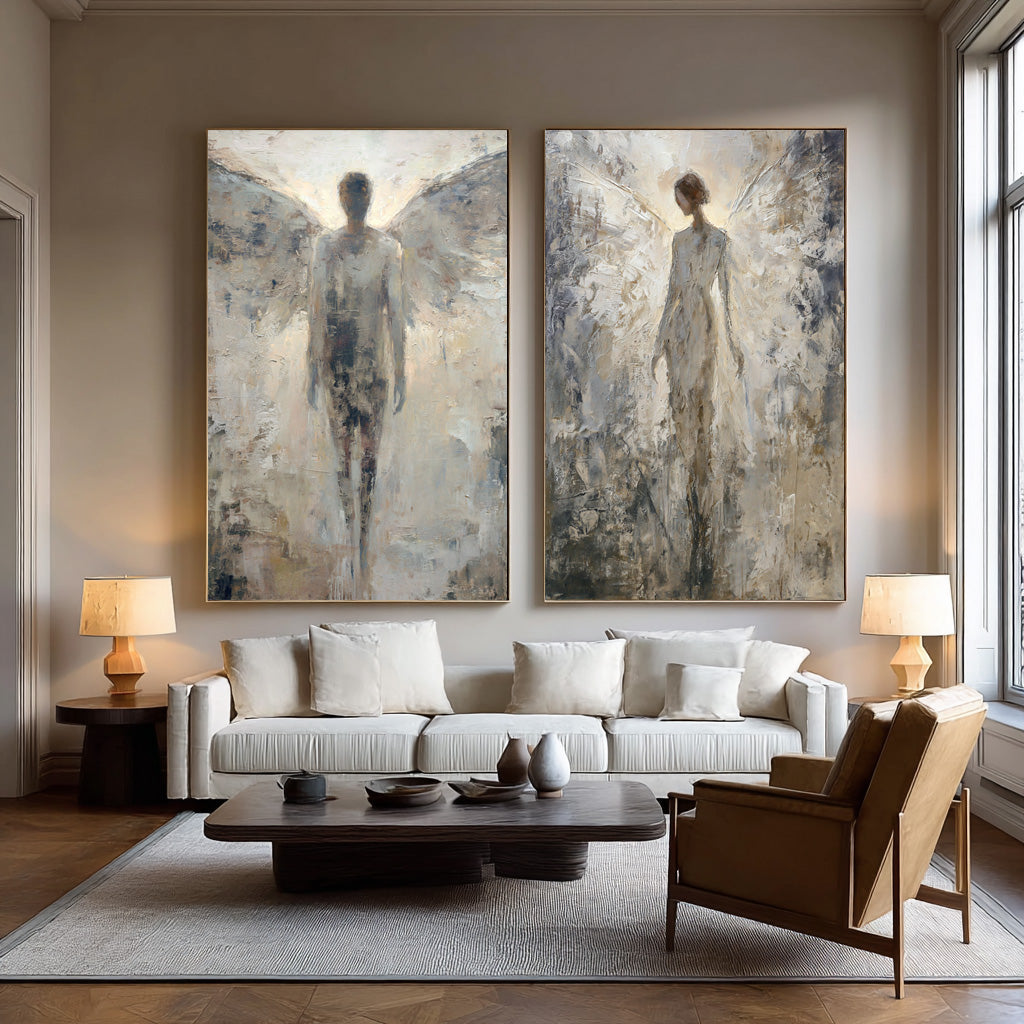 Contemporary Angelic Abstract Wall Decor Set Of 2 #AG 024