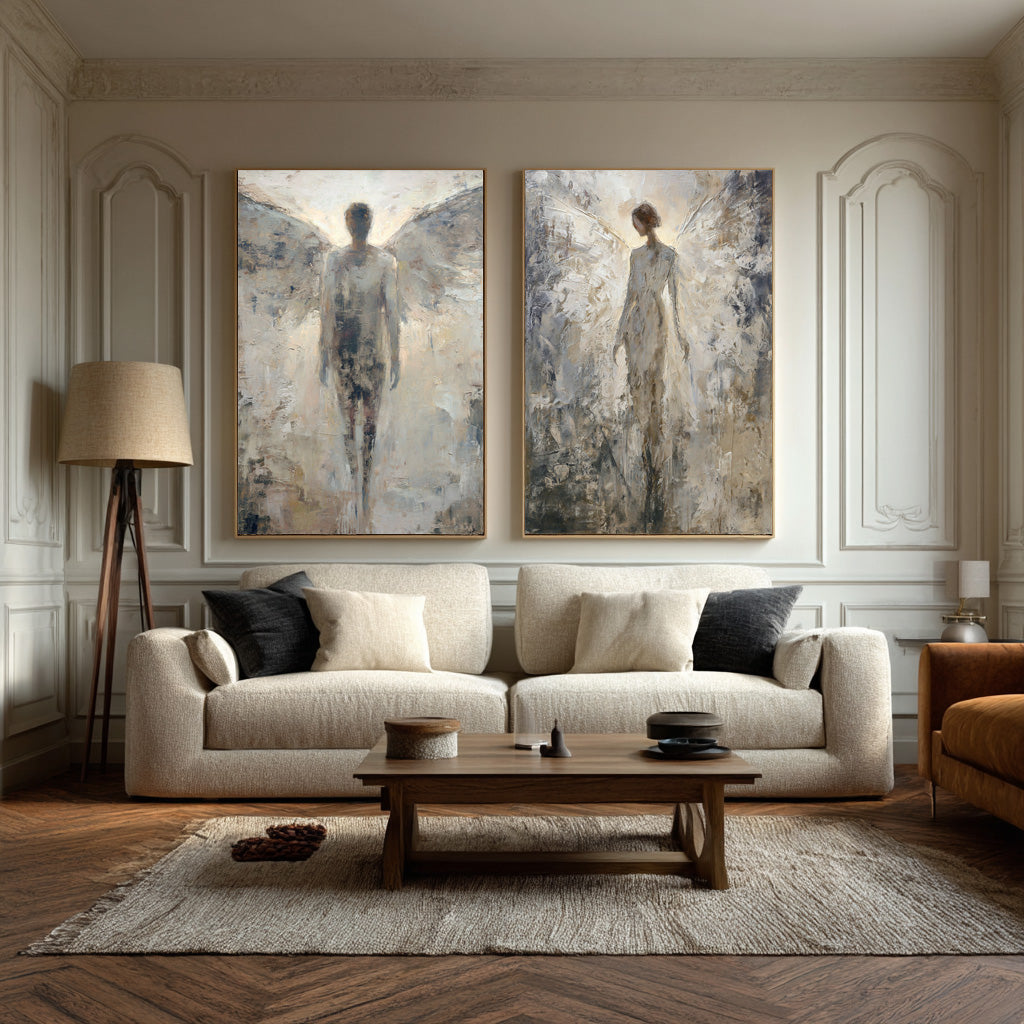 Contemporary Angelic Abstract Wall Decor Set Of 2 #AG 024