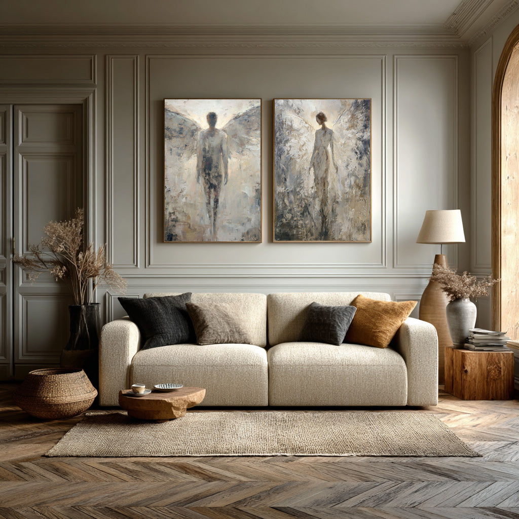 Contemporary Angelic Abstract Wall Decor Set Of 2 #AG 024