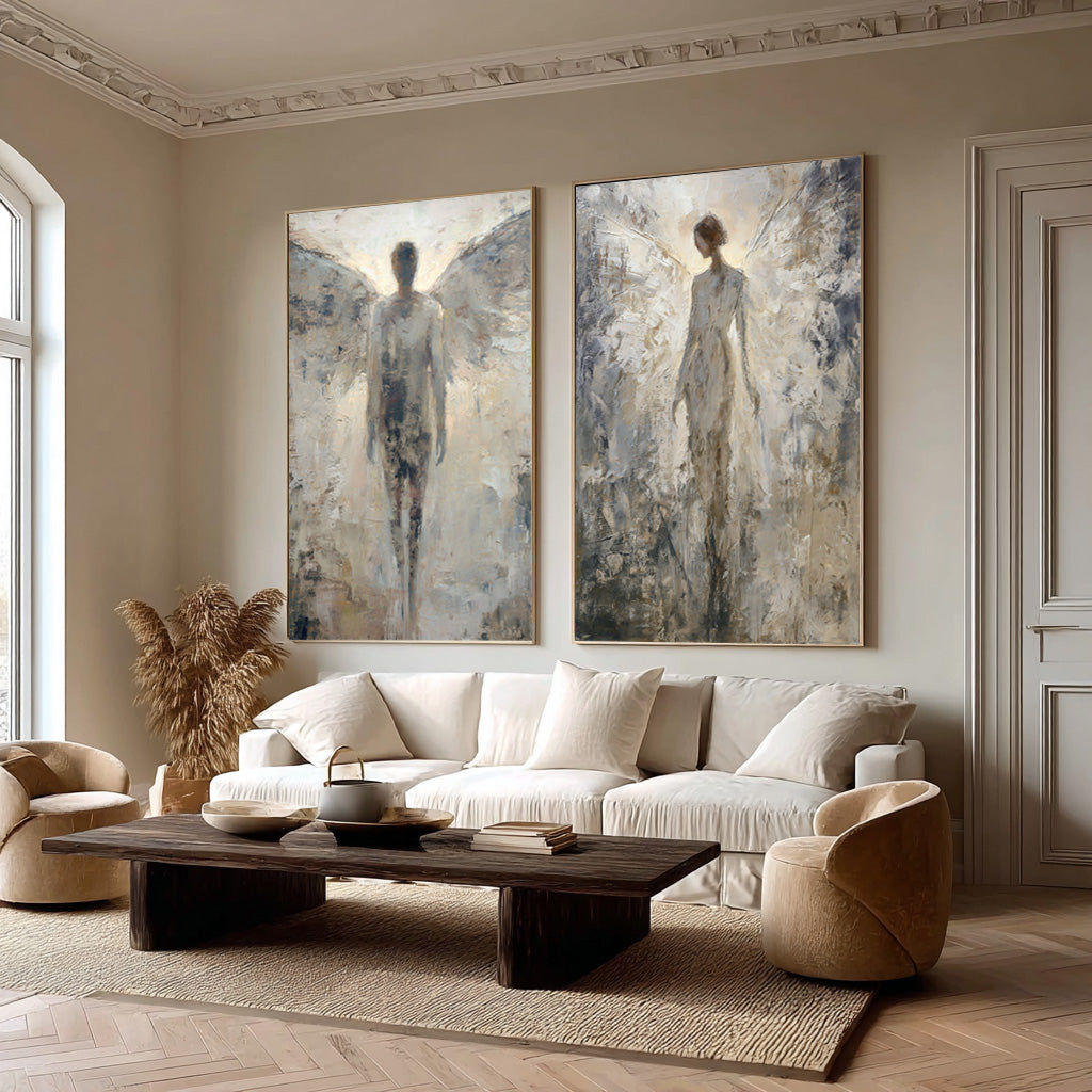 Contemporary Angelic Abstract Wall Decor Set Of 2 #AG 024