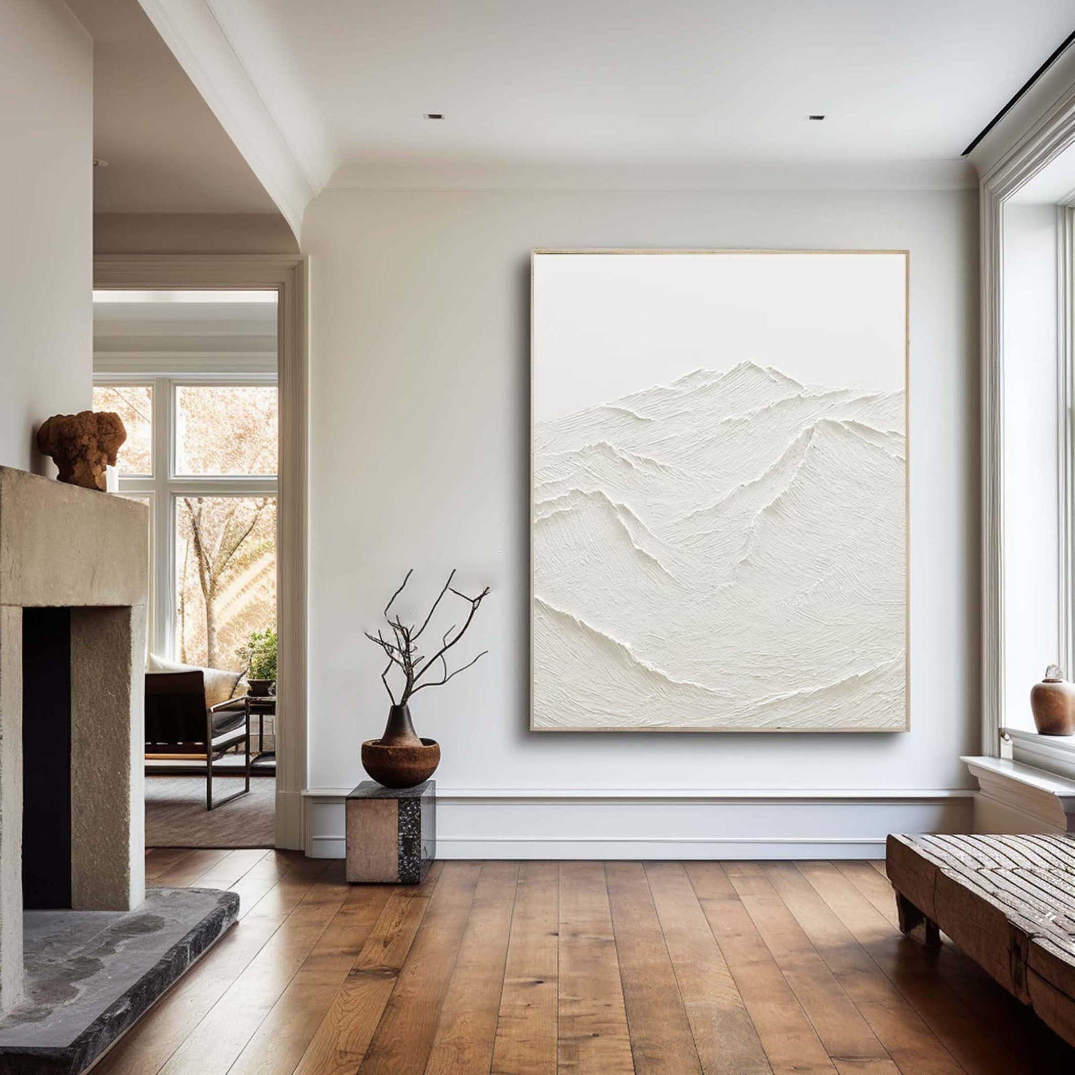 Minimalist Textured Mountain Painting Elegant 3D Wall Art #MMA 165