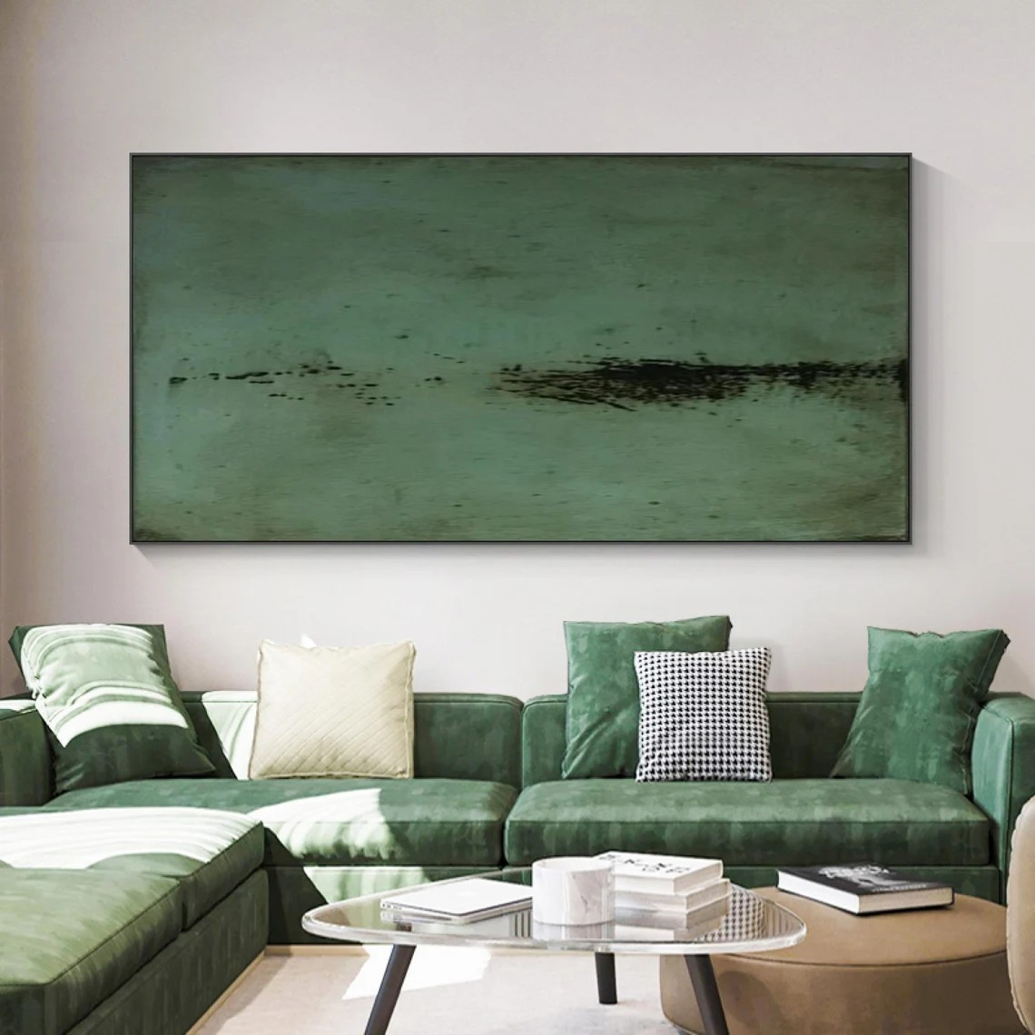 Abstract Green Wall Art