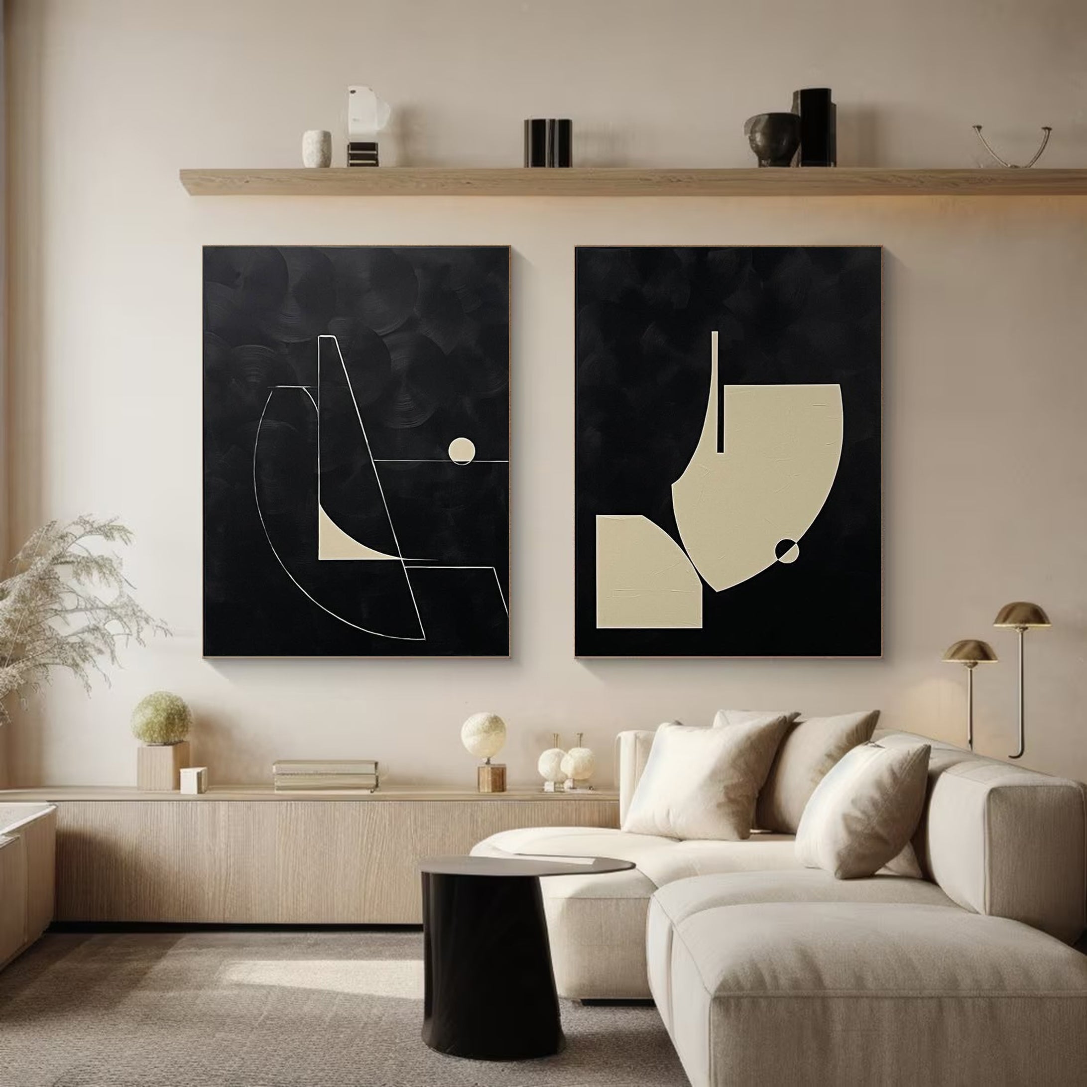 Modern Minimalist Art Set Of 2 #MMAS 026