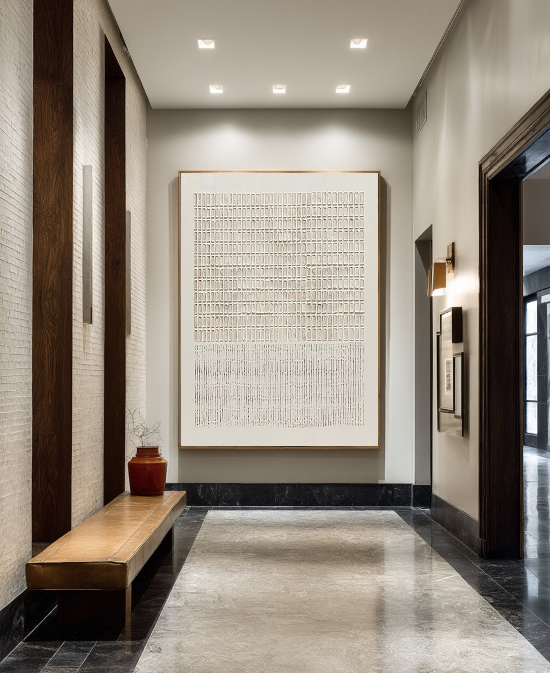Vertical Minimal Abstract Wall Art for Living Room | KeiraArt