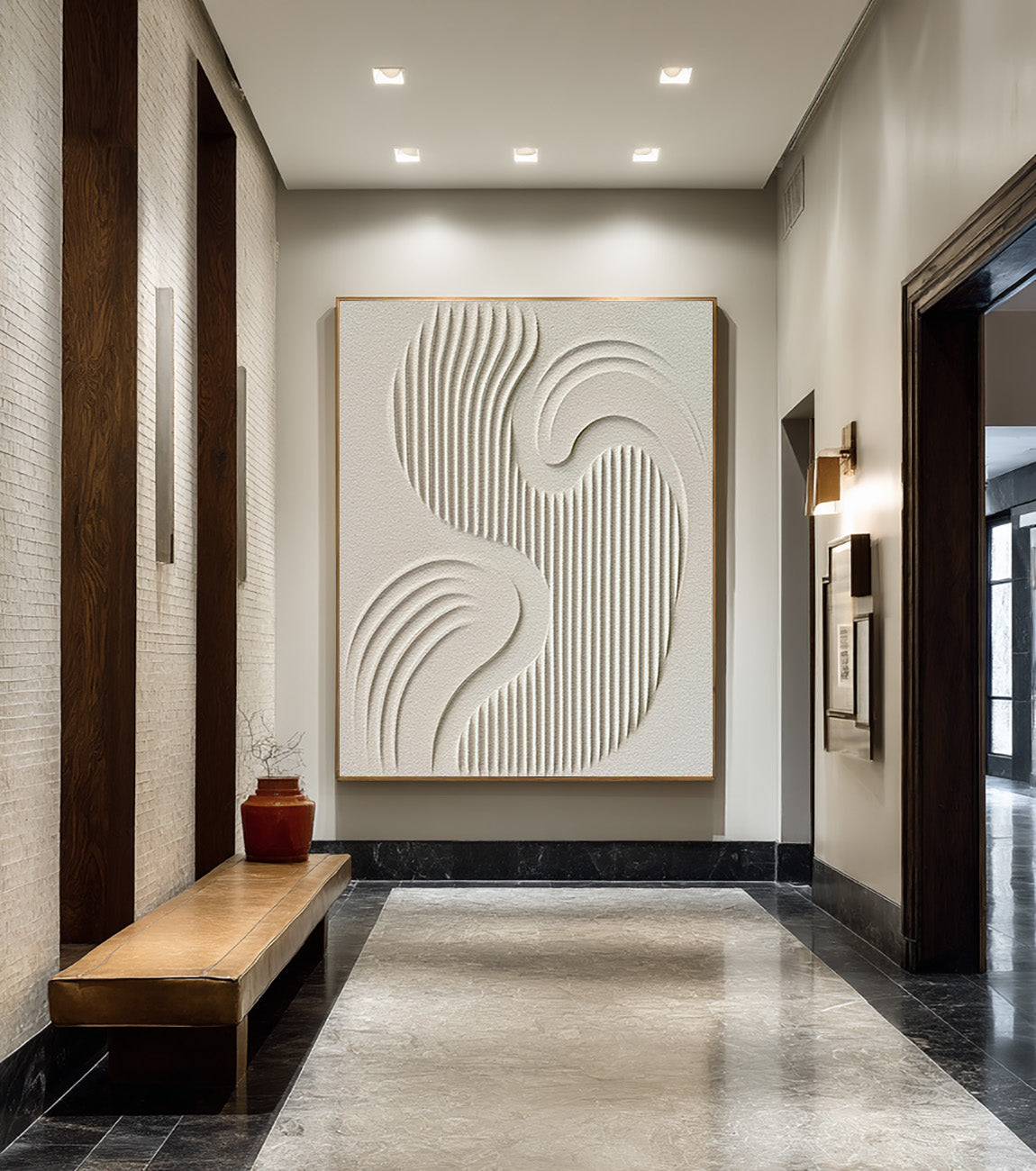 Minimalist Abstract Canvas - Earth Tone Textured Art #AG 051