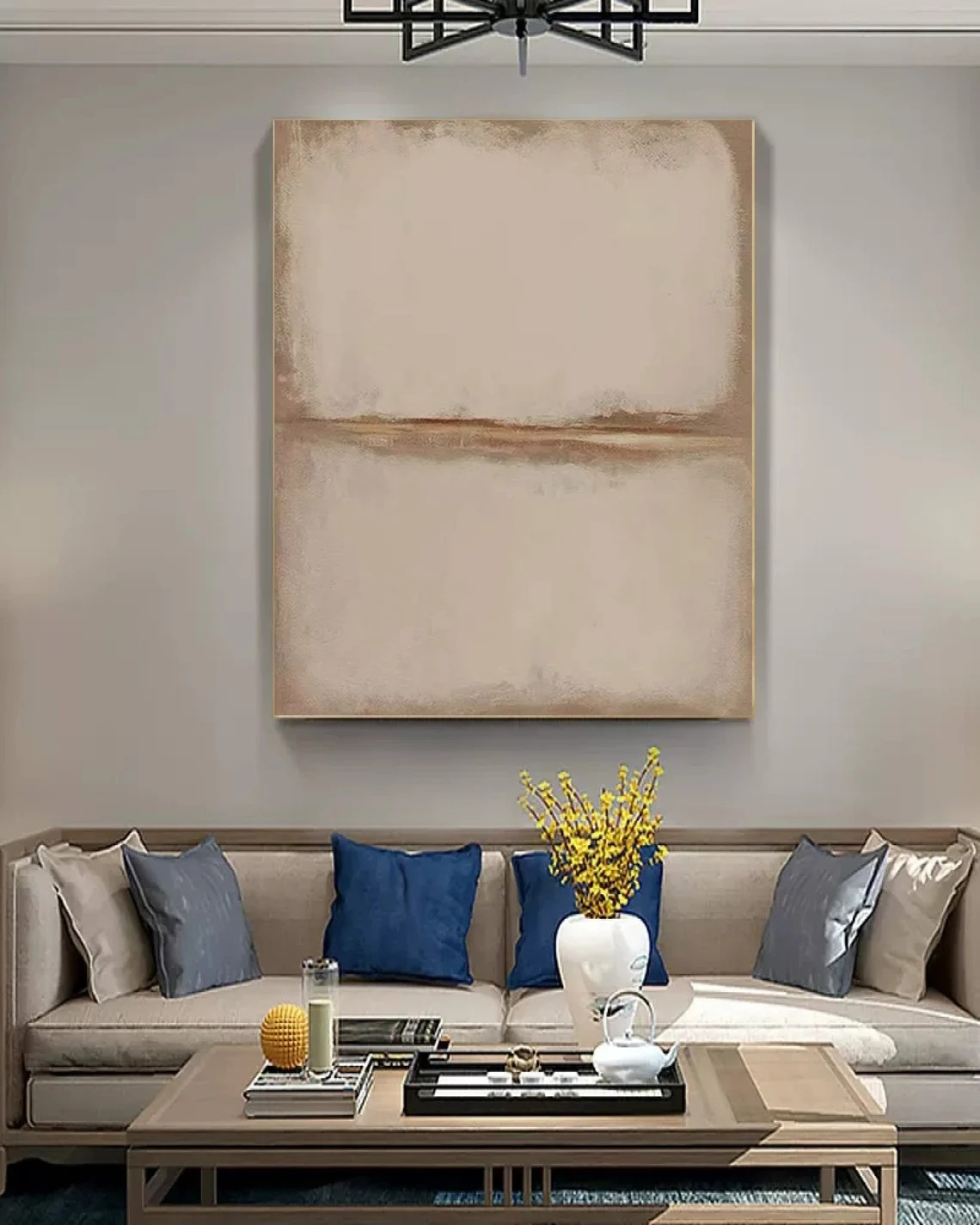 Beige Minimalist Abstract Wall Art for Modern Decor #AP 123