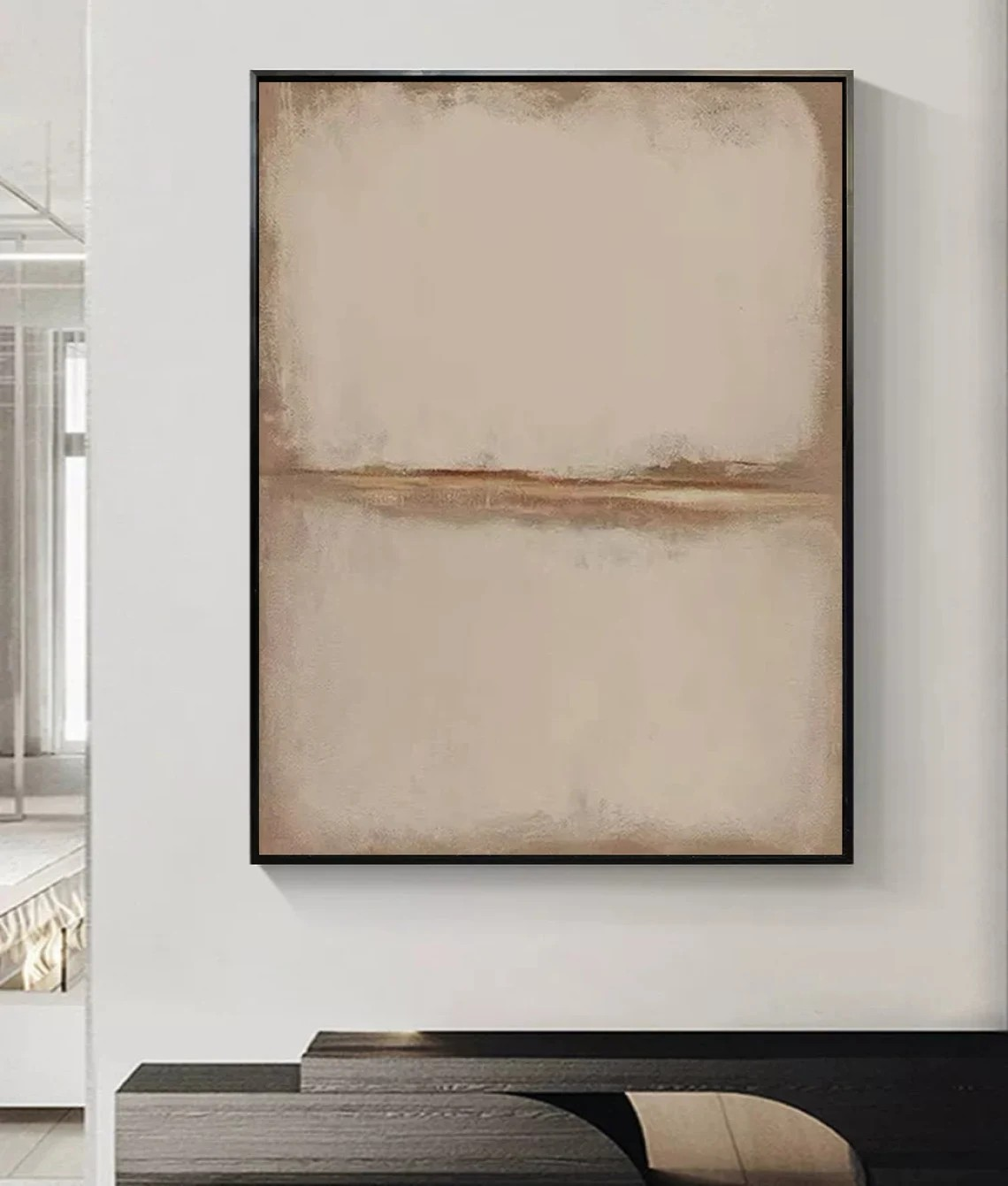 Beige Minimalist Abstract Wall Art for Modern Decor #AP 123