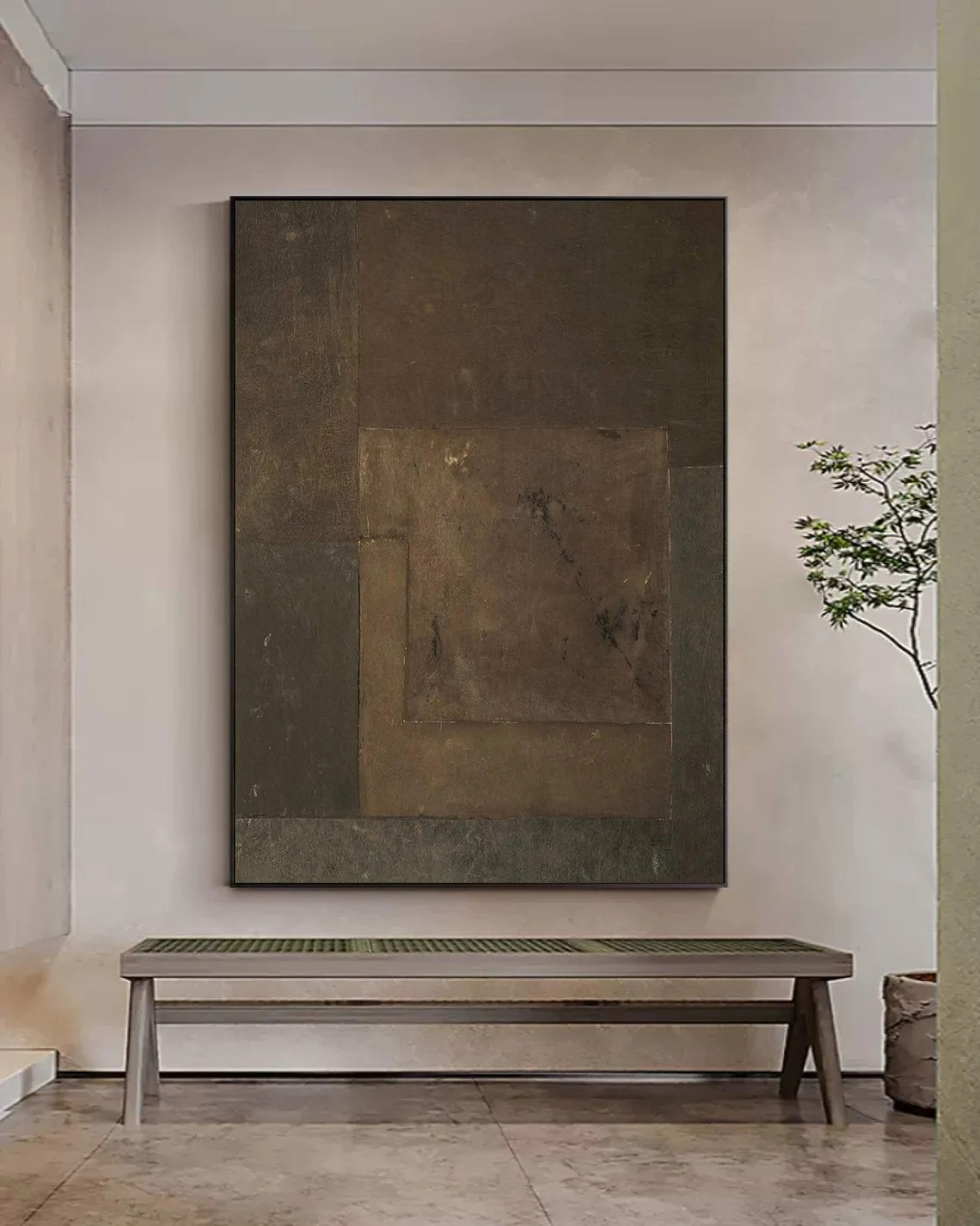 Elegant Brown Abstract Wall Art