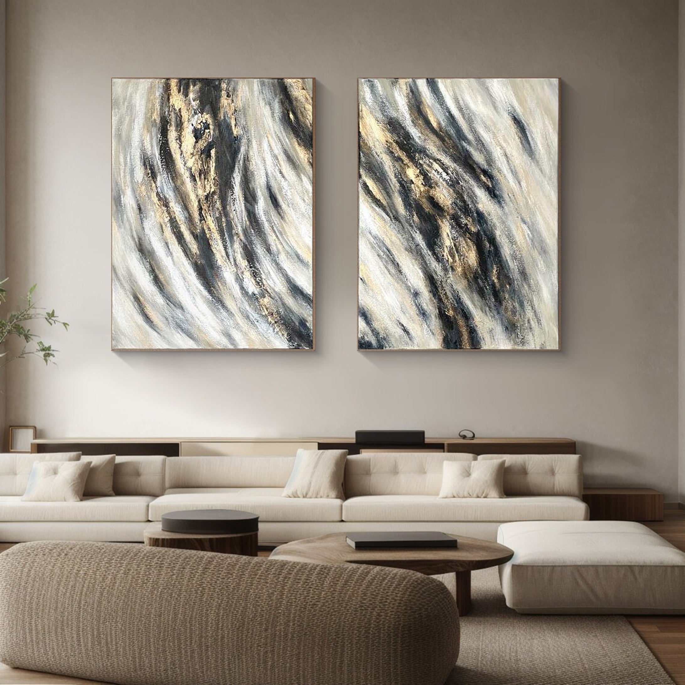 Abstract Painting Set Of 2 #APS 002