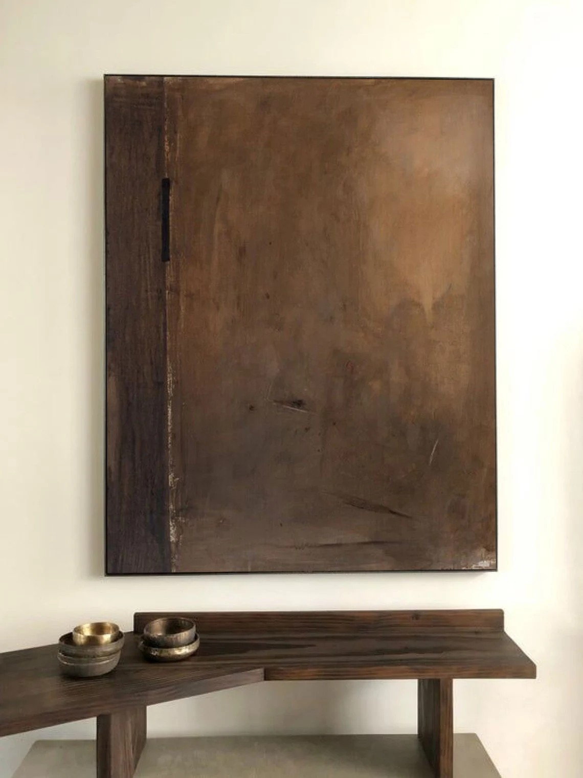 Warm Brown Abstract Art Earth Tones