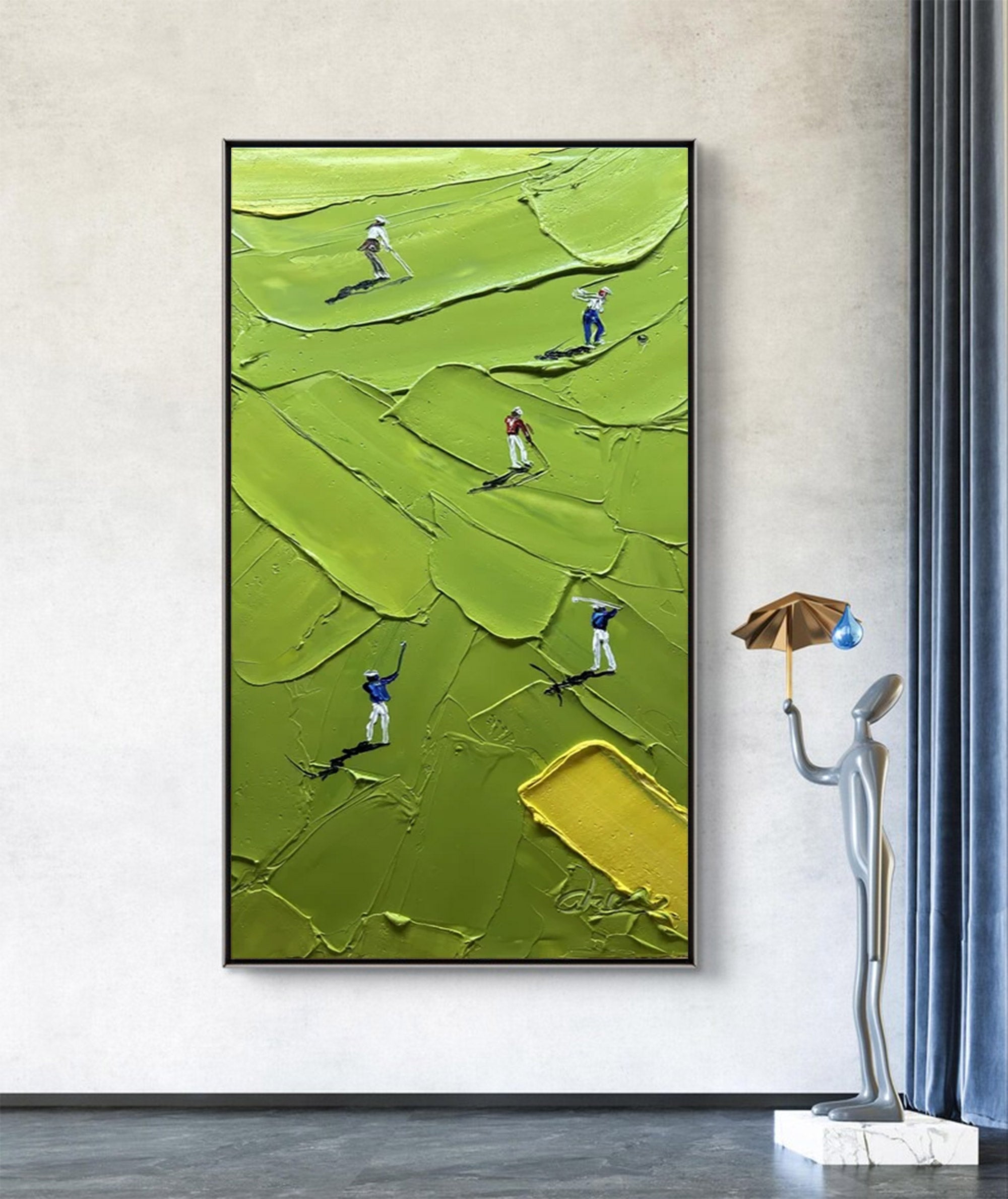 Large Textured Golf Wall Art | KeiraArt #AG 128