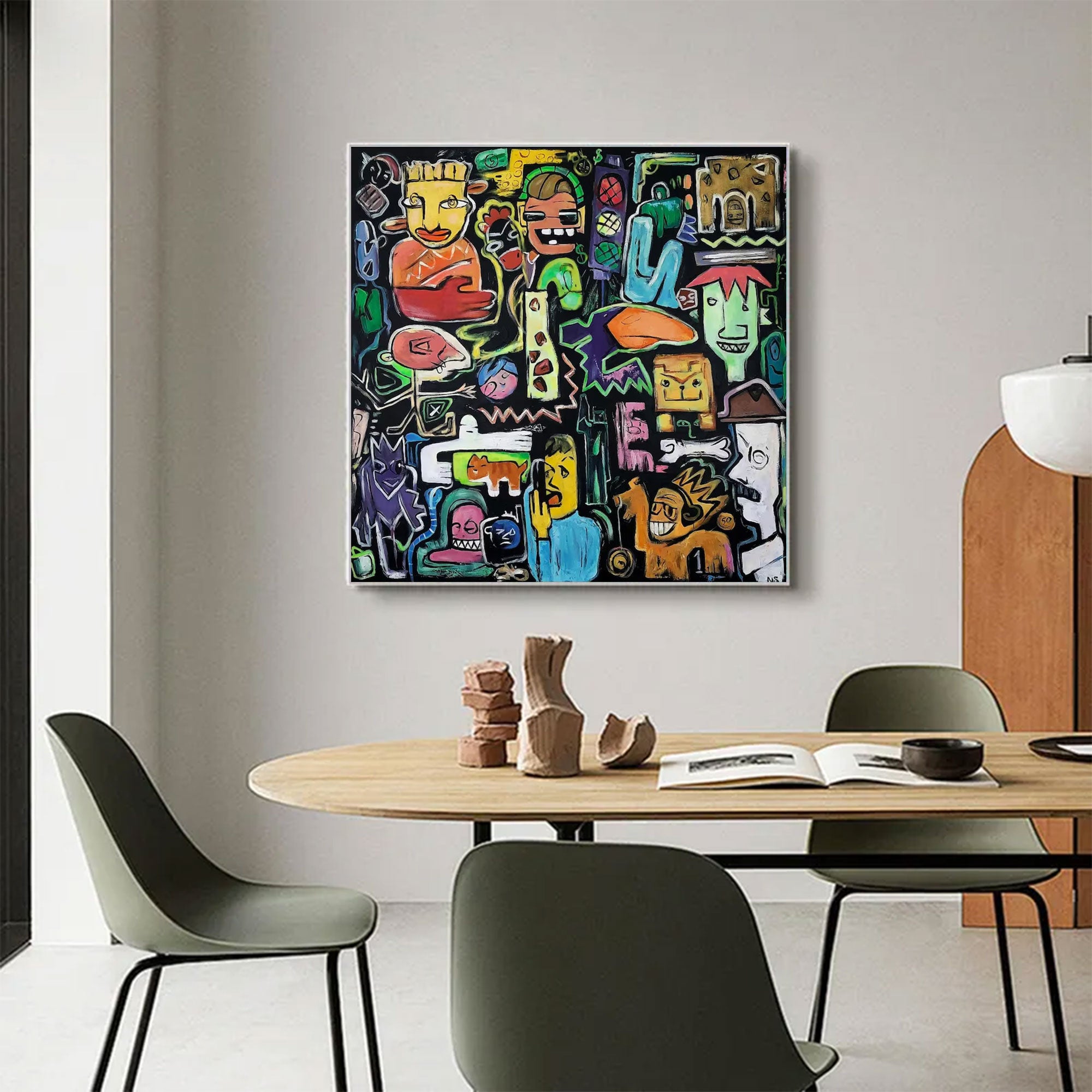 Large Abstract Figure Painting | KeiraArt #AG 157