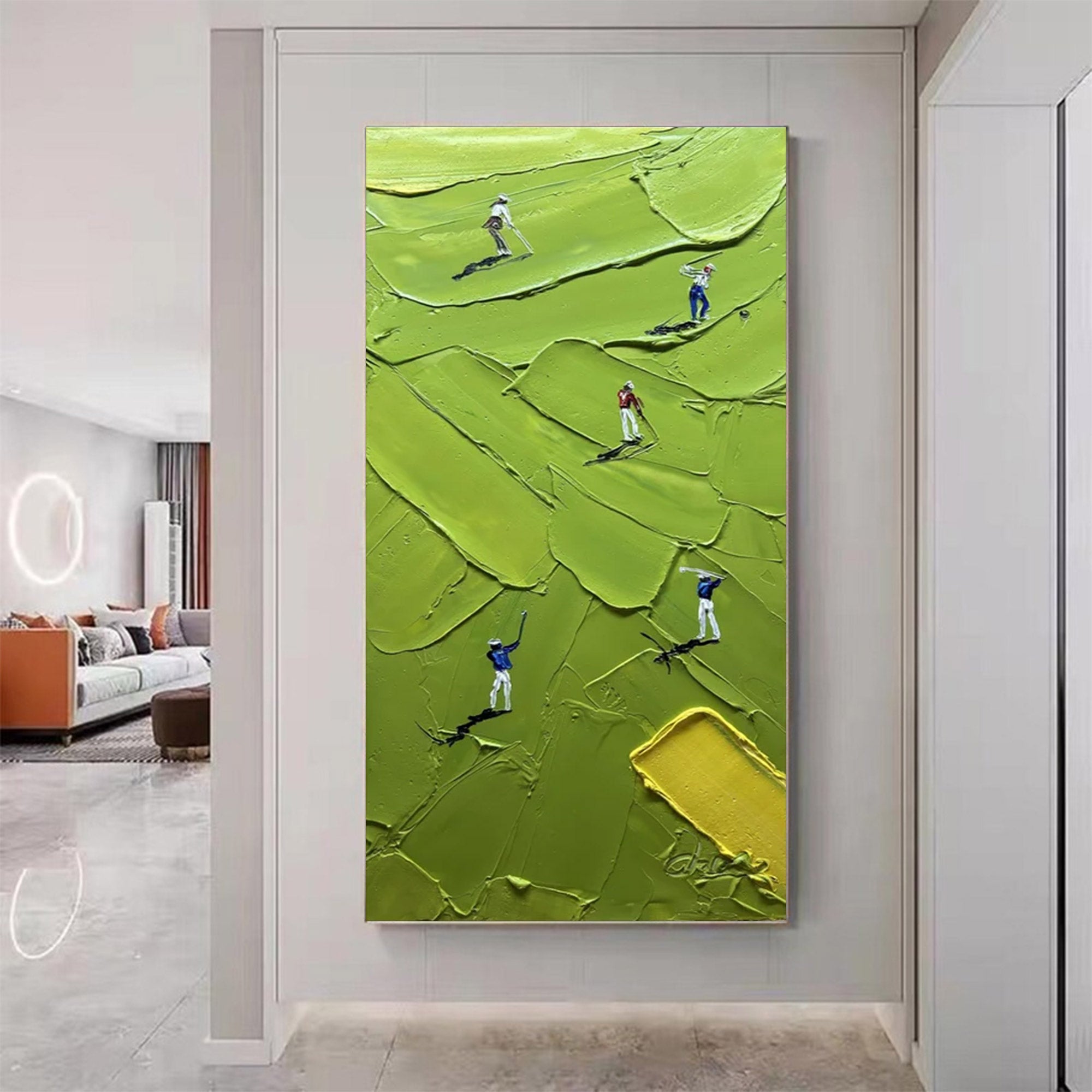 Large Textured Golf Wall Art | KeiraArt #AG 128