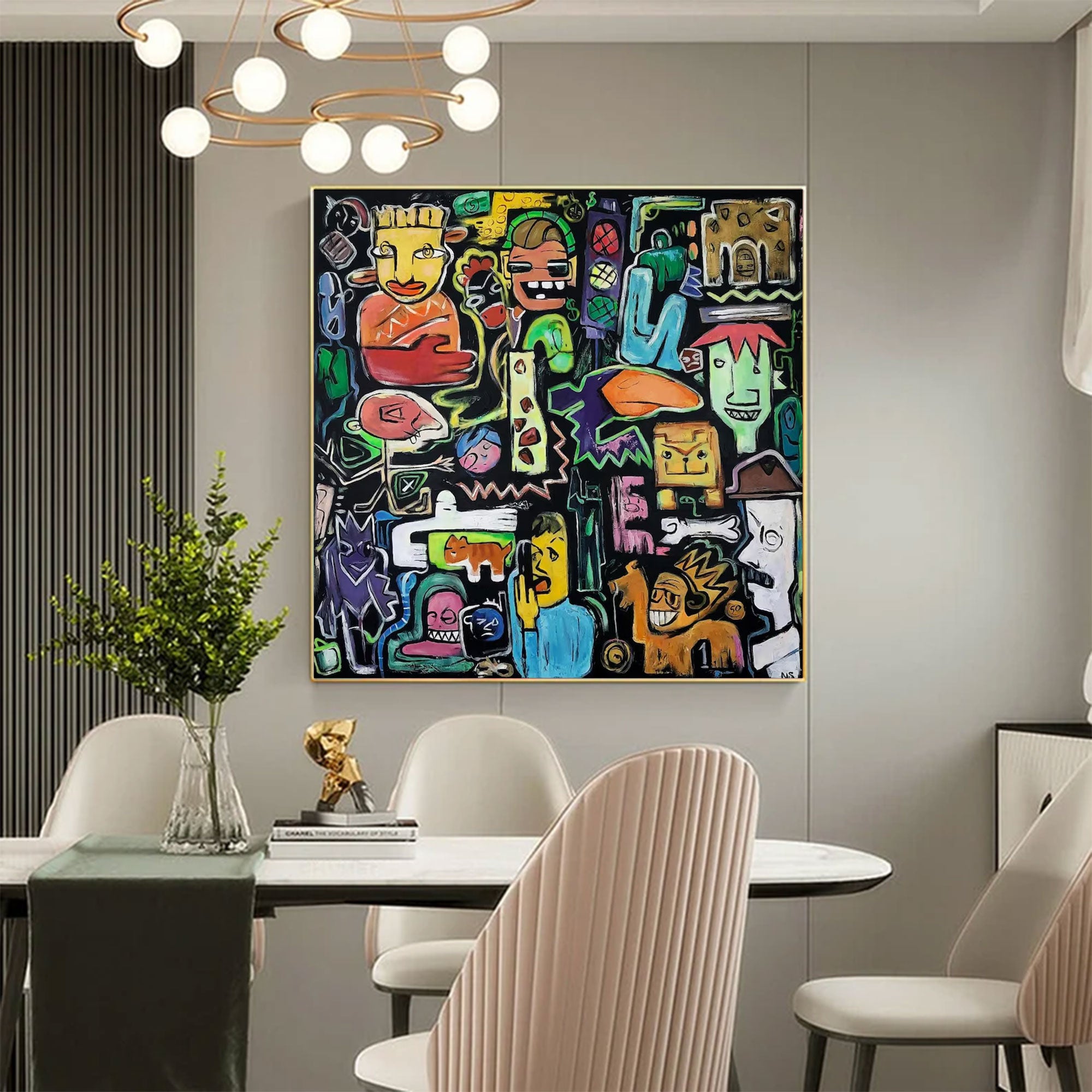 Large Abstract Figure Painting | KeiraArt #AG 157
