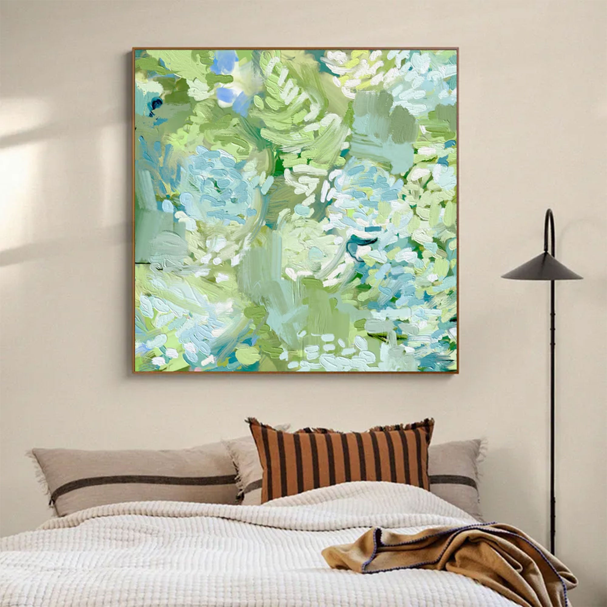 Large Green Floral Painting | KeiraArt #AG 166