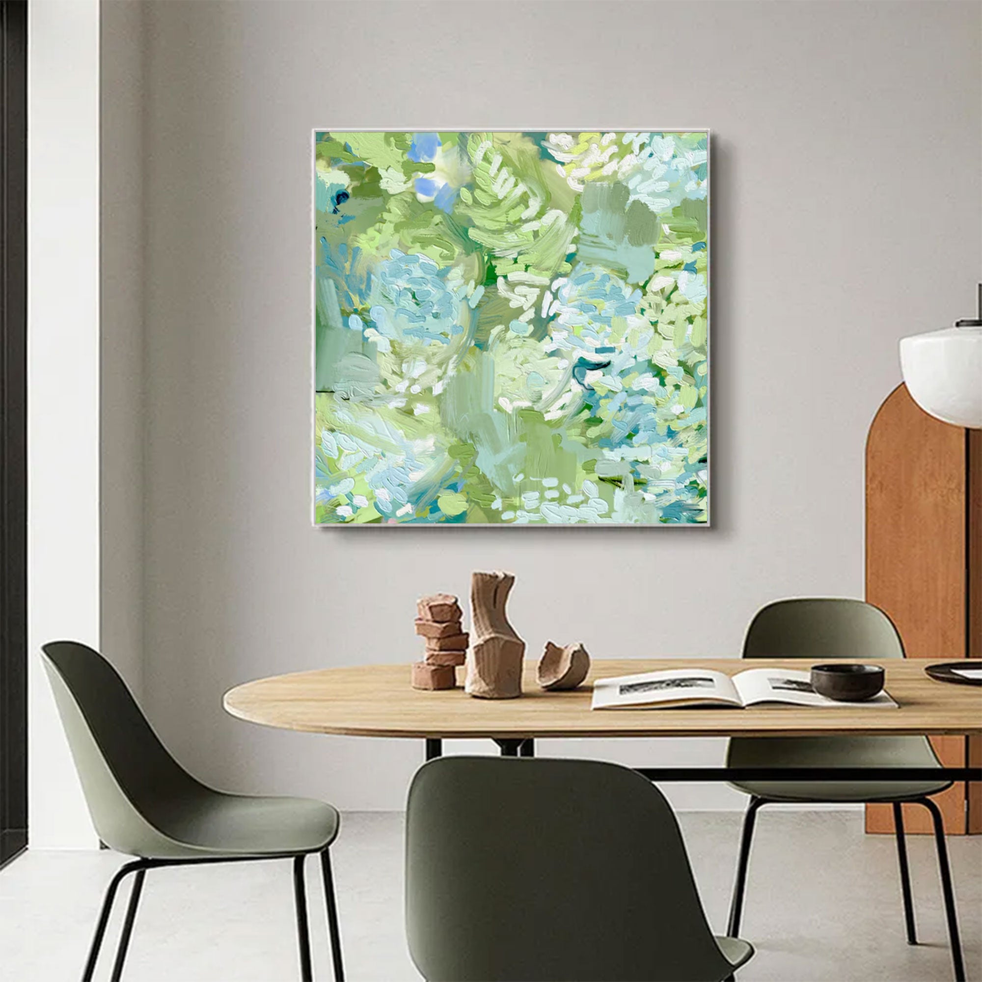 Large Green Floral Painting | KeiraArt #AG 166