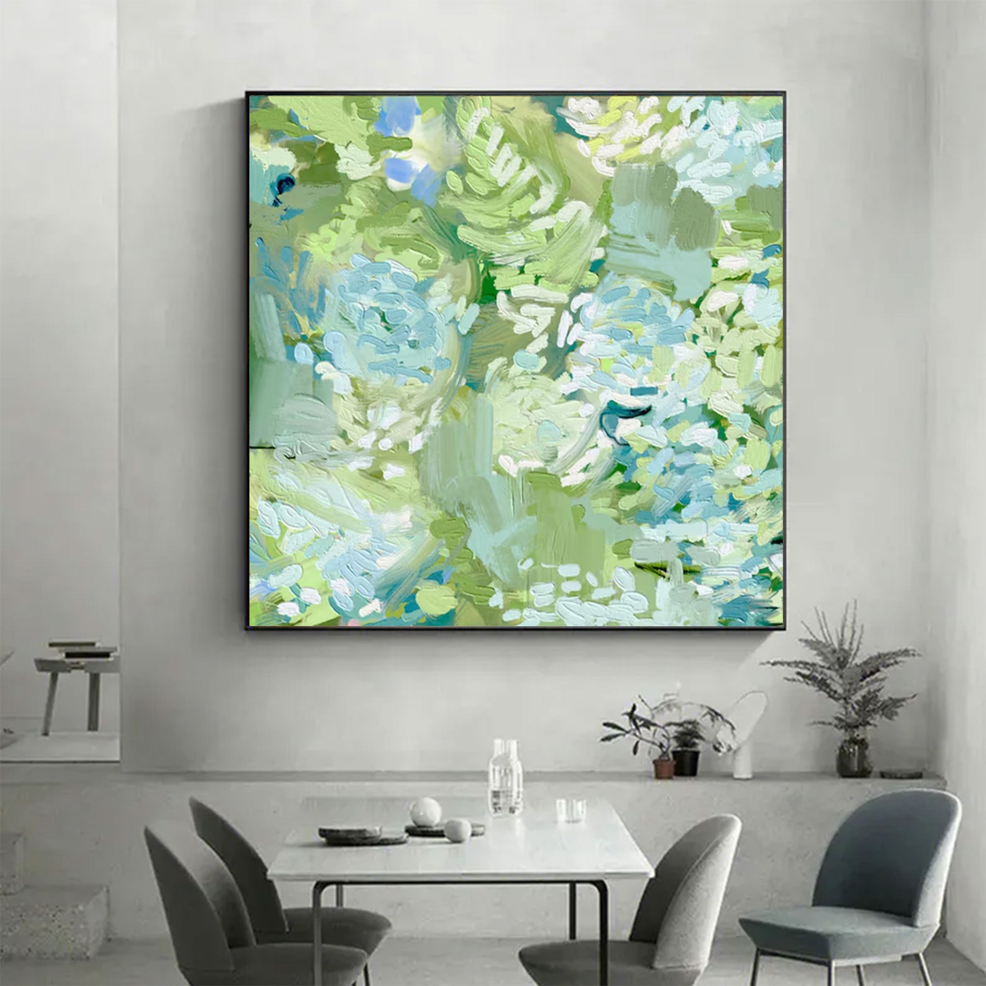 Large Green Floral Painting | KeiraArt #AG 166