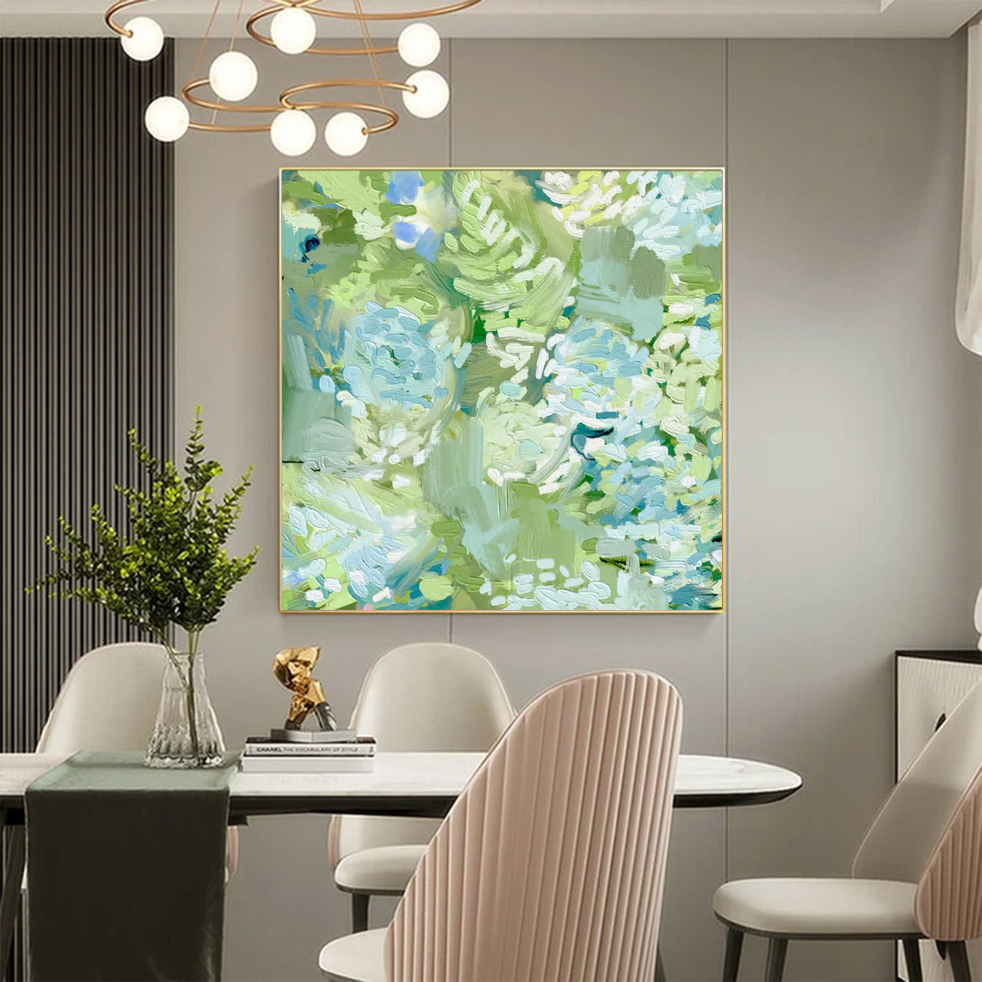 Large Green Floral Painting | KeiraArt #AG 166