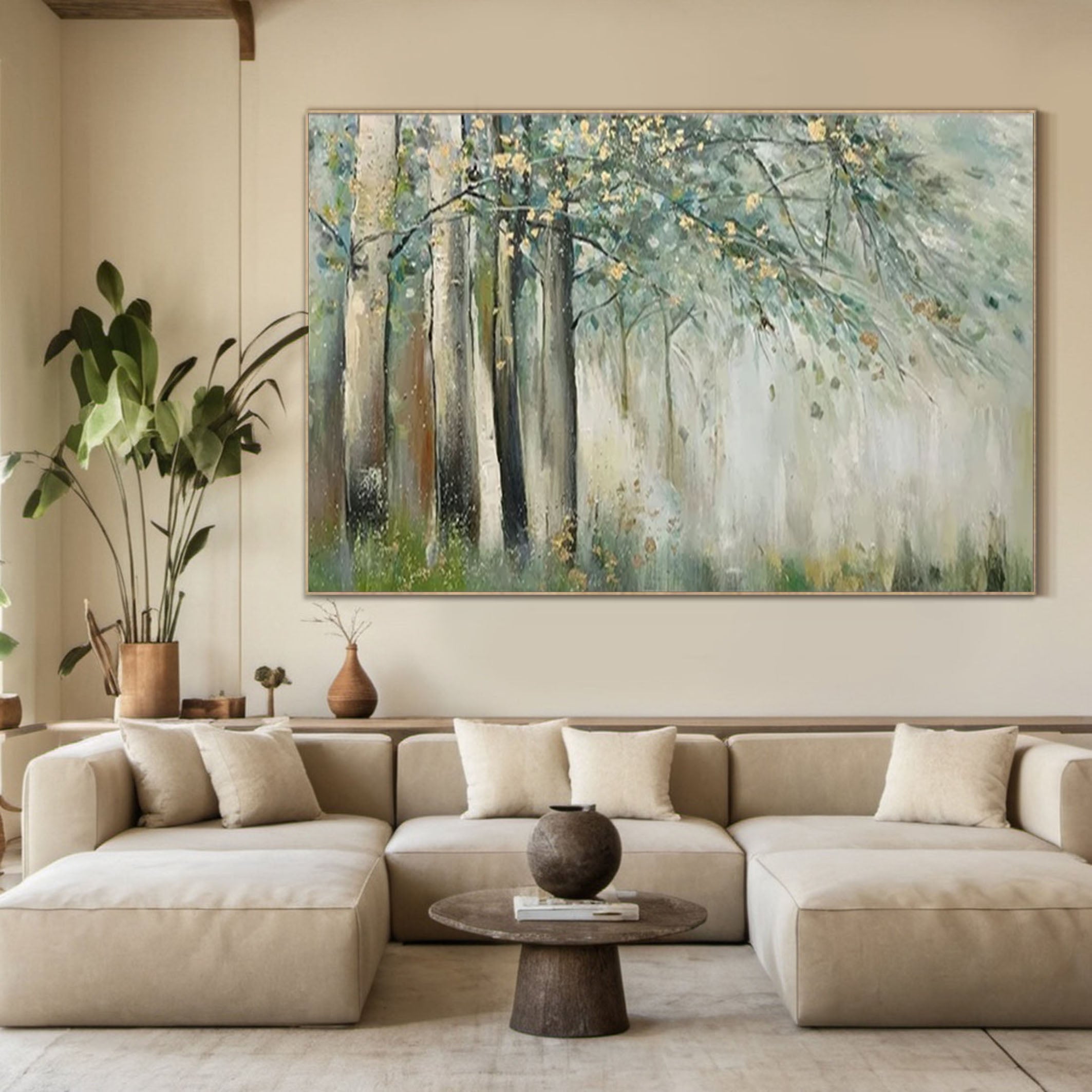 Enchanted Forest Canvas Art Serene Nature Inspired Wall Decor #FT 053