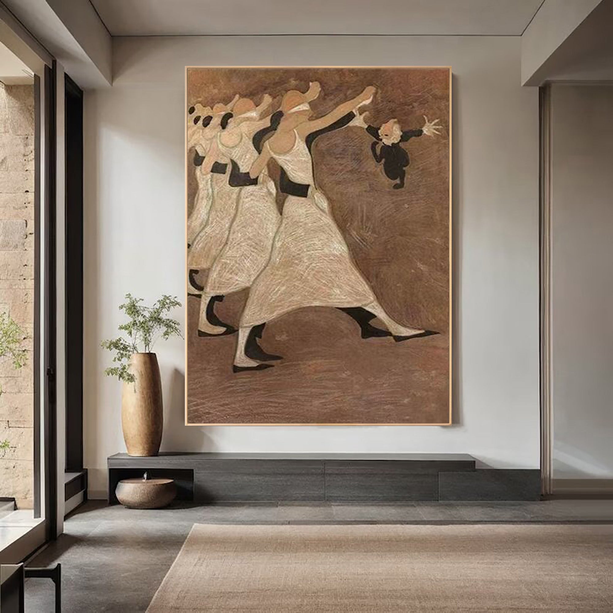 Stylized Figure Painting Vintage Inspired Wall Art #AG 090