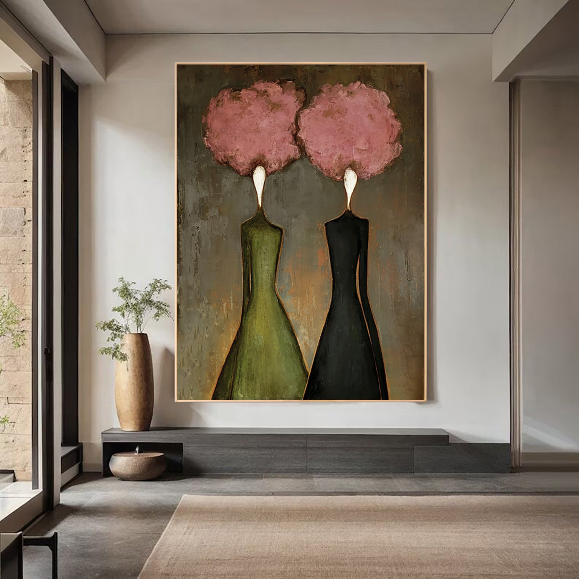 Figurative Oil Painting for Entryway Wall Decor #CZ 034