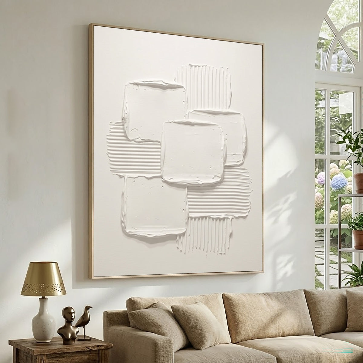 Composition Of Form And Space Large Abstract Wall Art Textured Contemporary Artwork Modern Interior Design Decor