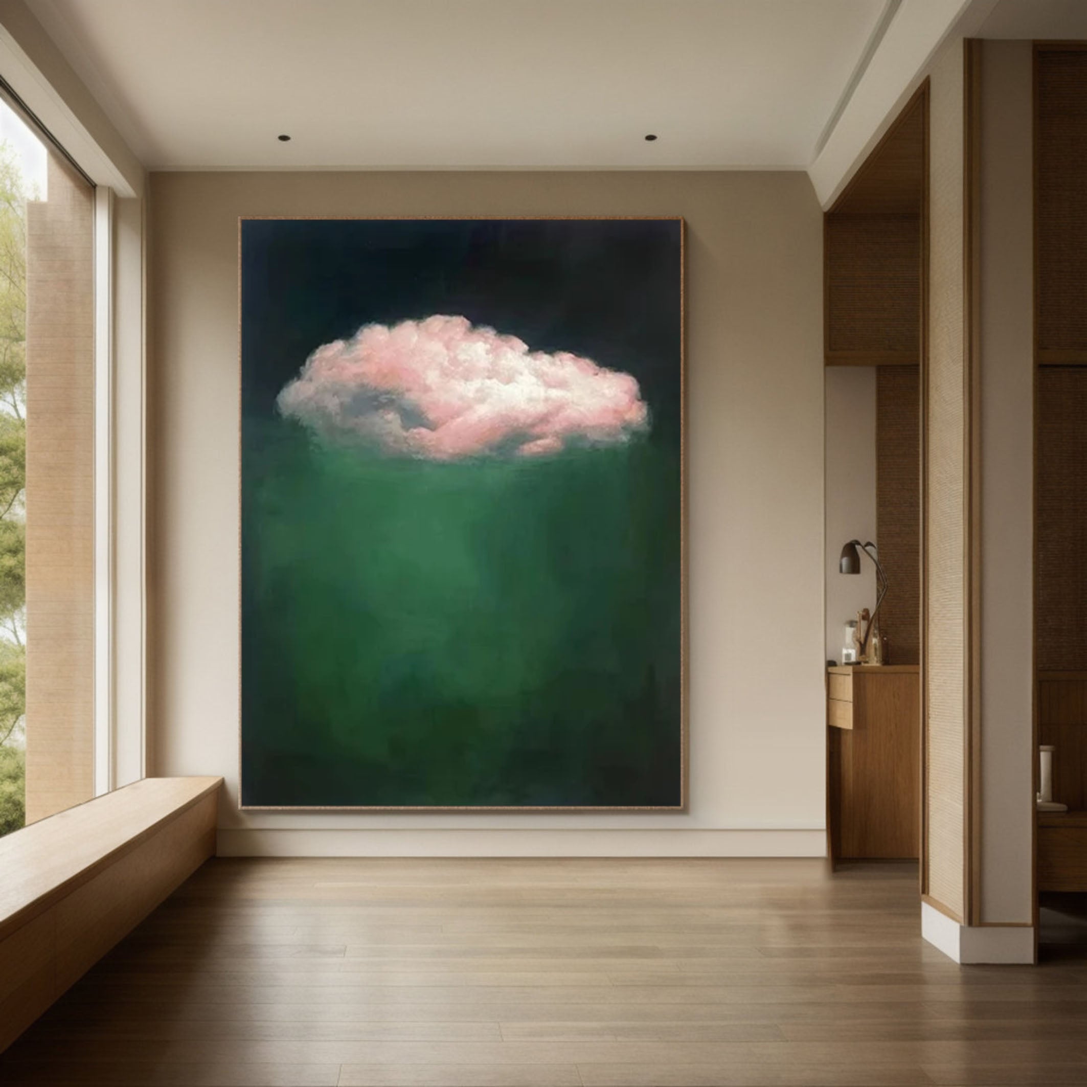 Celestial Serenity Large Abstract Cloud Painting #OS 071