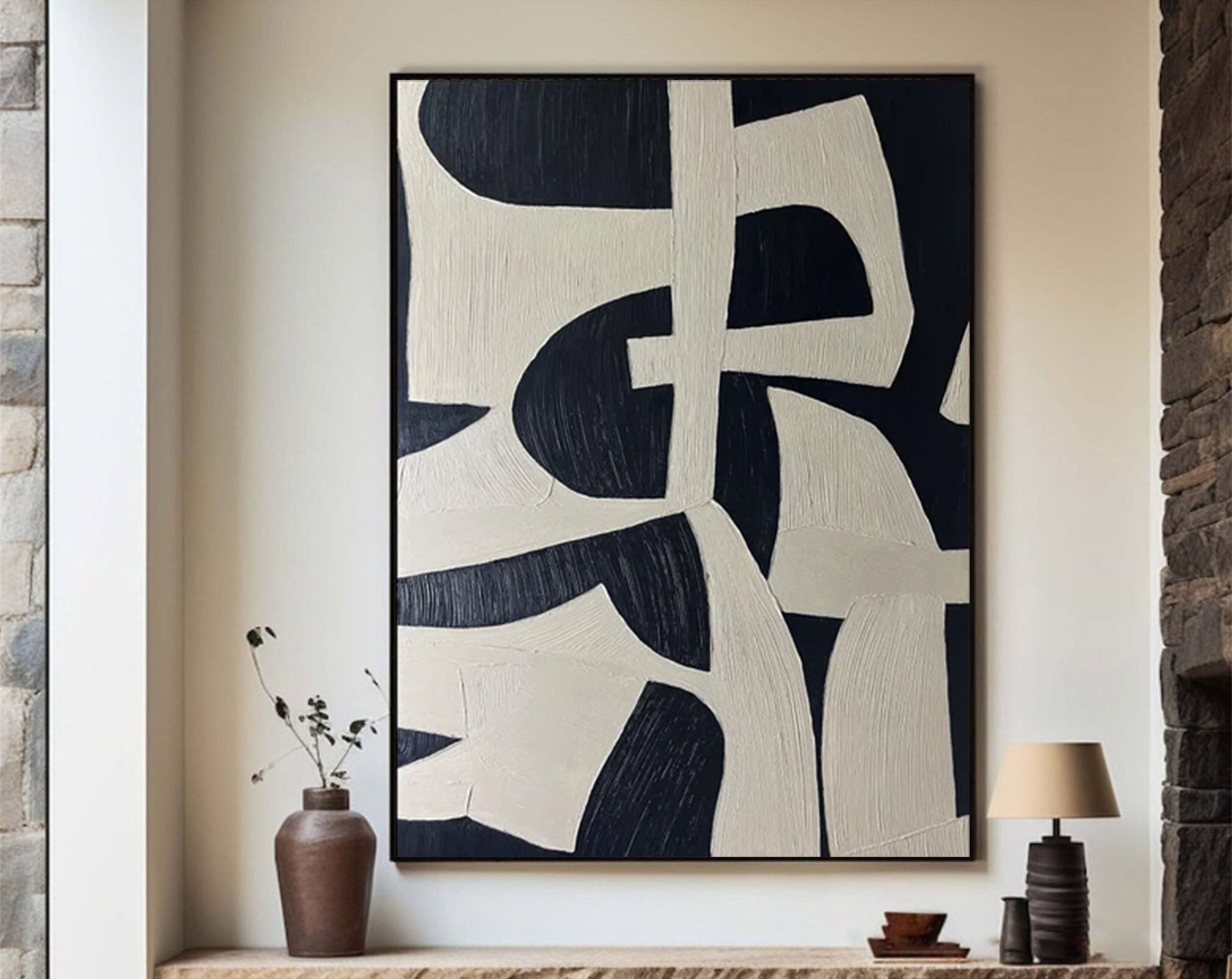 Abstract Neutral Canvas Wabi Sabi Art Soft Tones for Contemporary Spaces #MMA 176