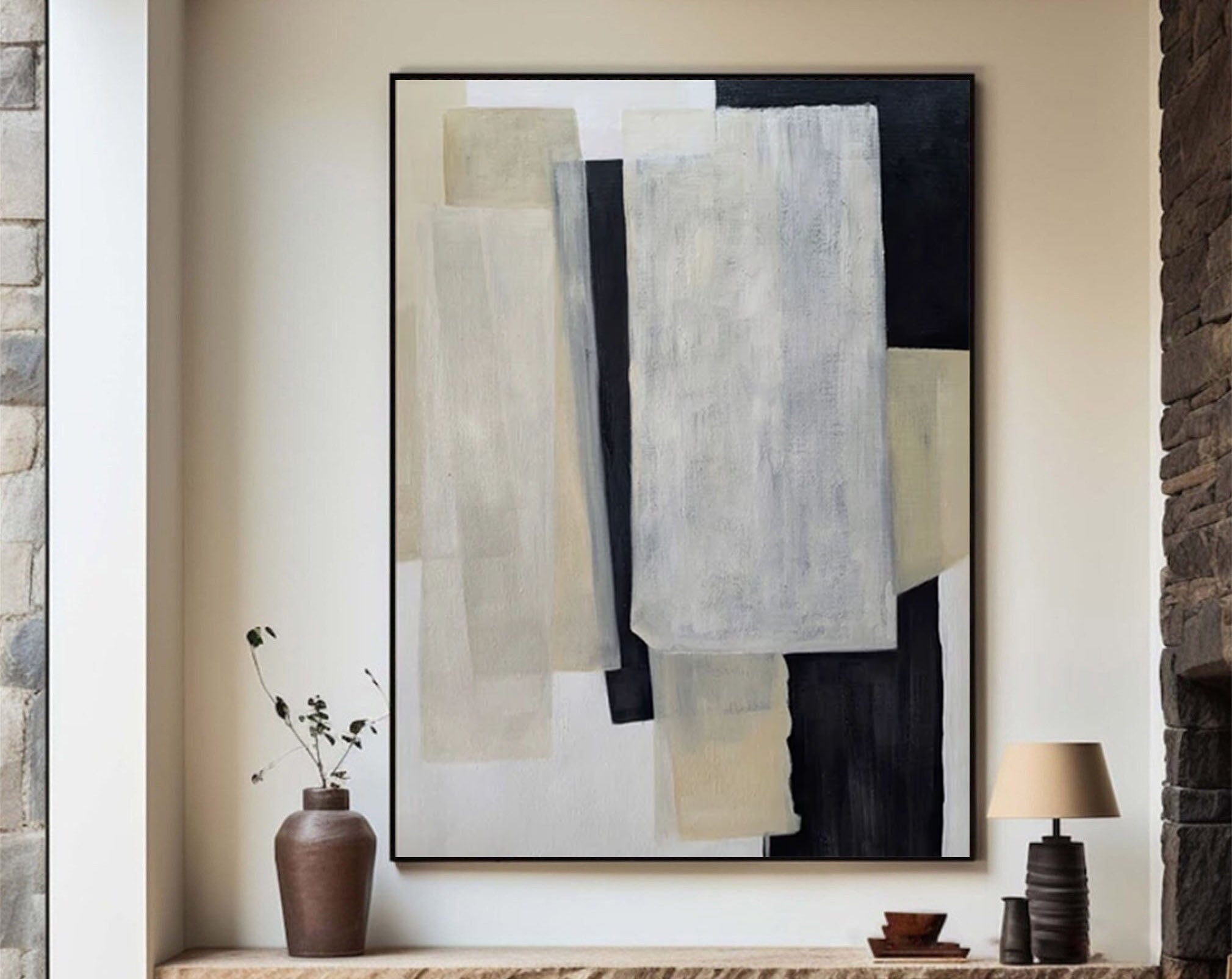 Minimalist Abstract Art Wabi Sabi Canvas for Modern Home Decor #MMA 177