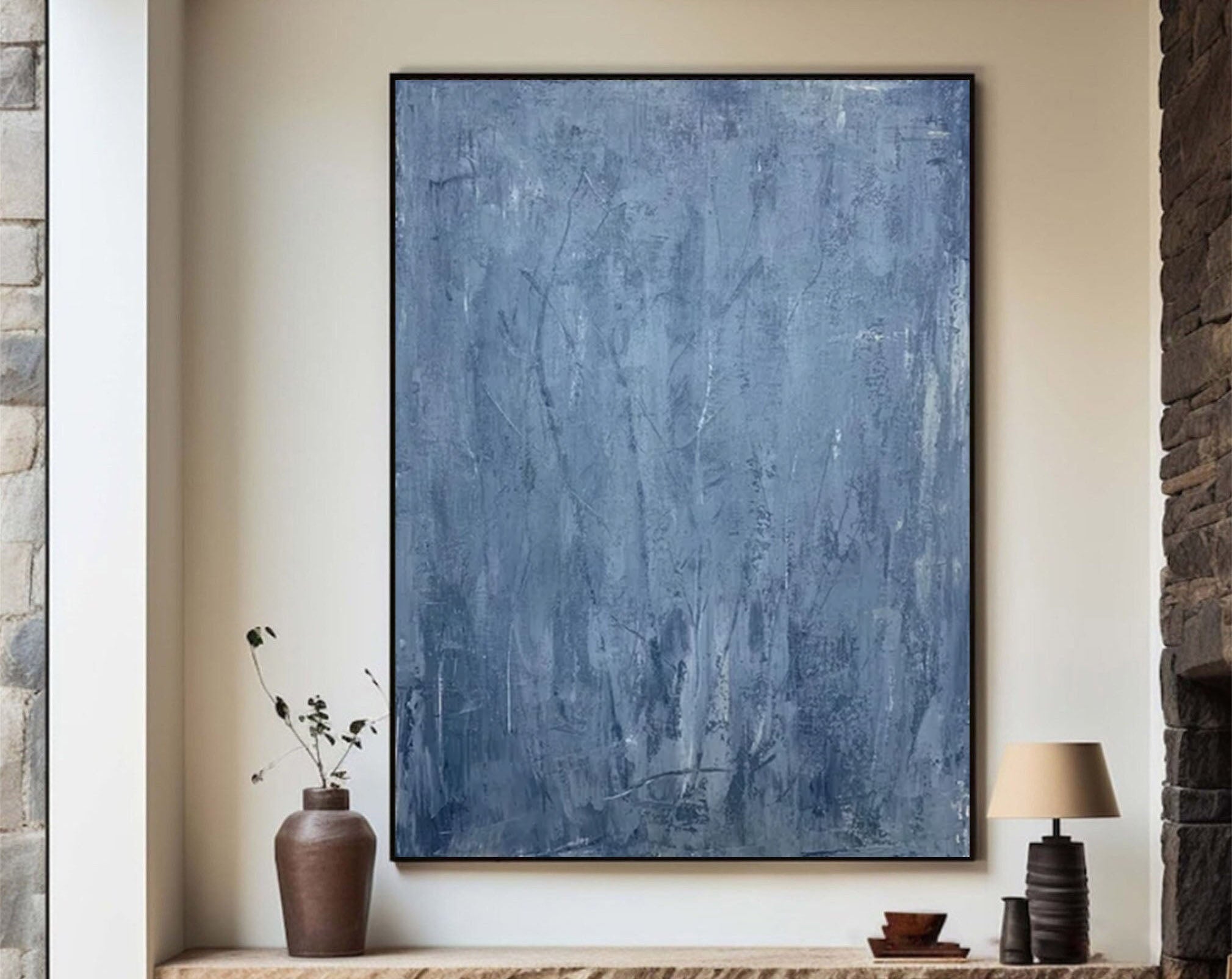 Handcrafted Neutral Abstract Painting Minimalist Decor #MMA 179