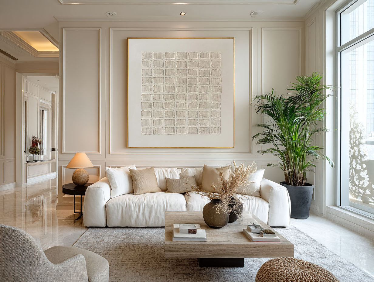 Contemporary Grid Design - Textured Minimalist Art #AG 059