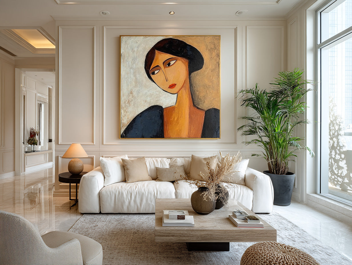 Contemporary Figure Painting Unique Wall Decor  #AG 088