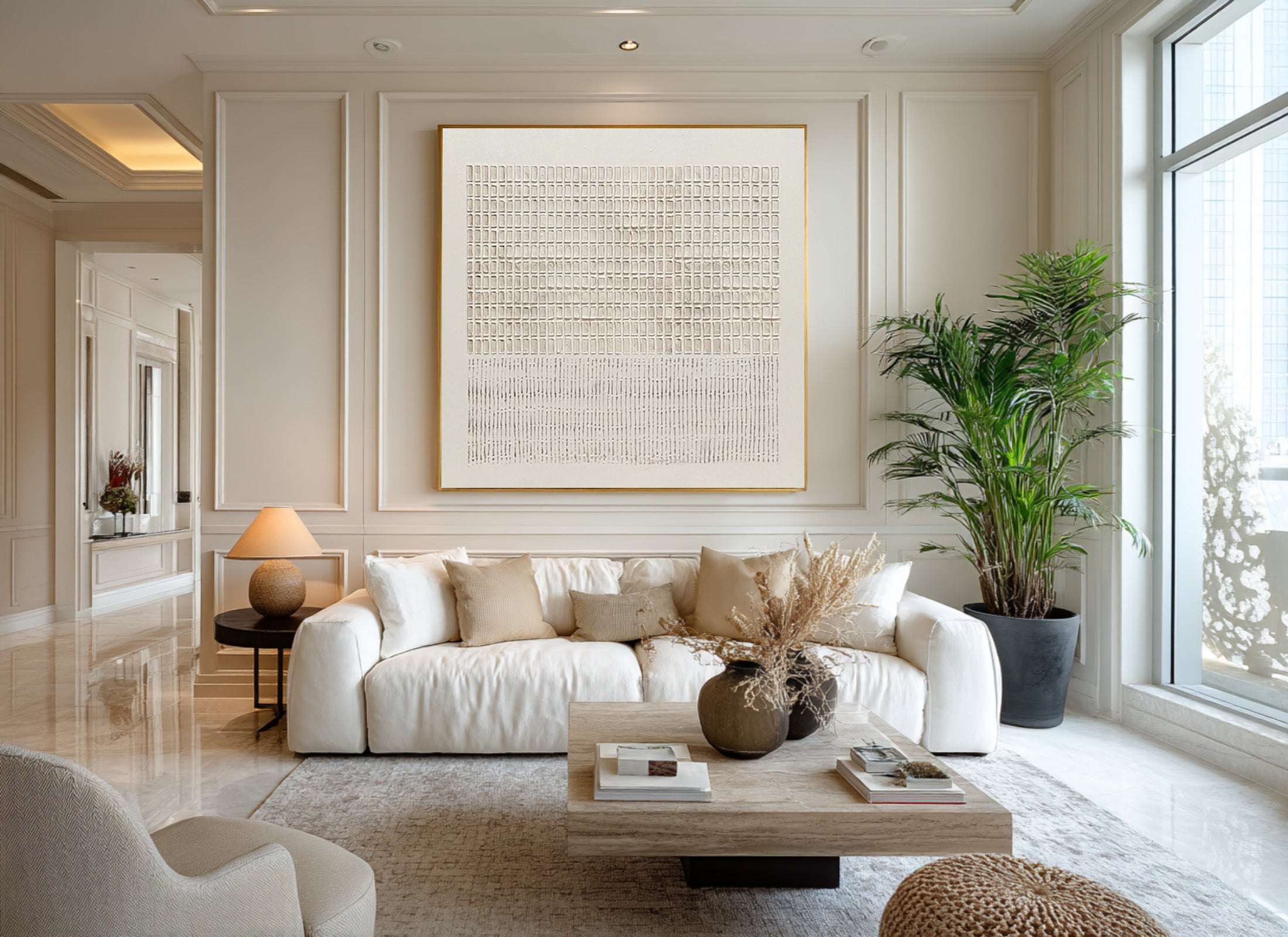 Textured Neutral Abstract Wall Art #CZ 038