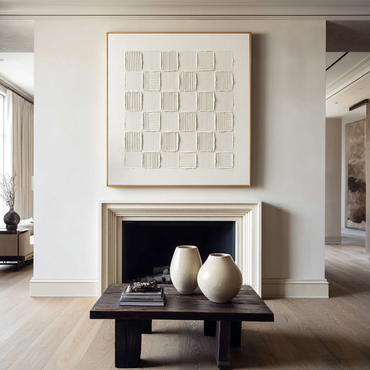 The Poetry Of The Weave Large White Textured Abstract Wall Art Contemporary Textile Relief